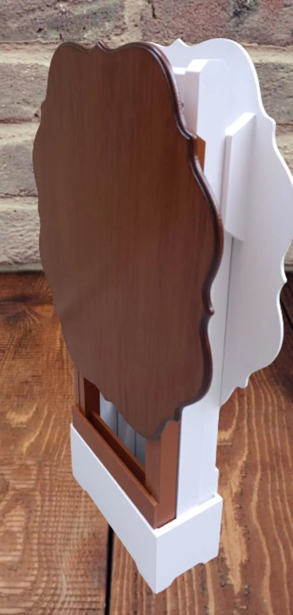 Zigon Çanta 90083 Yonca Model 2 li Takım Ahşap MDF Beyaz-Ceviz Re