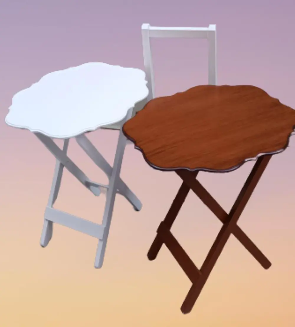 Zigon Çanta 90083 Yonca Model 2 li Takım Ahşap MDF Beyaz-Ceviz Re