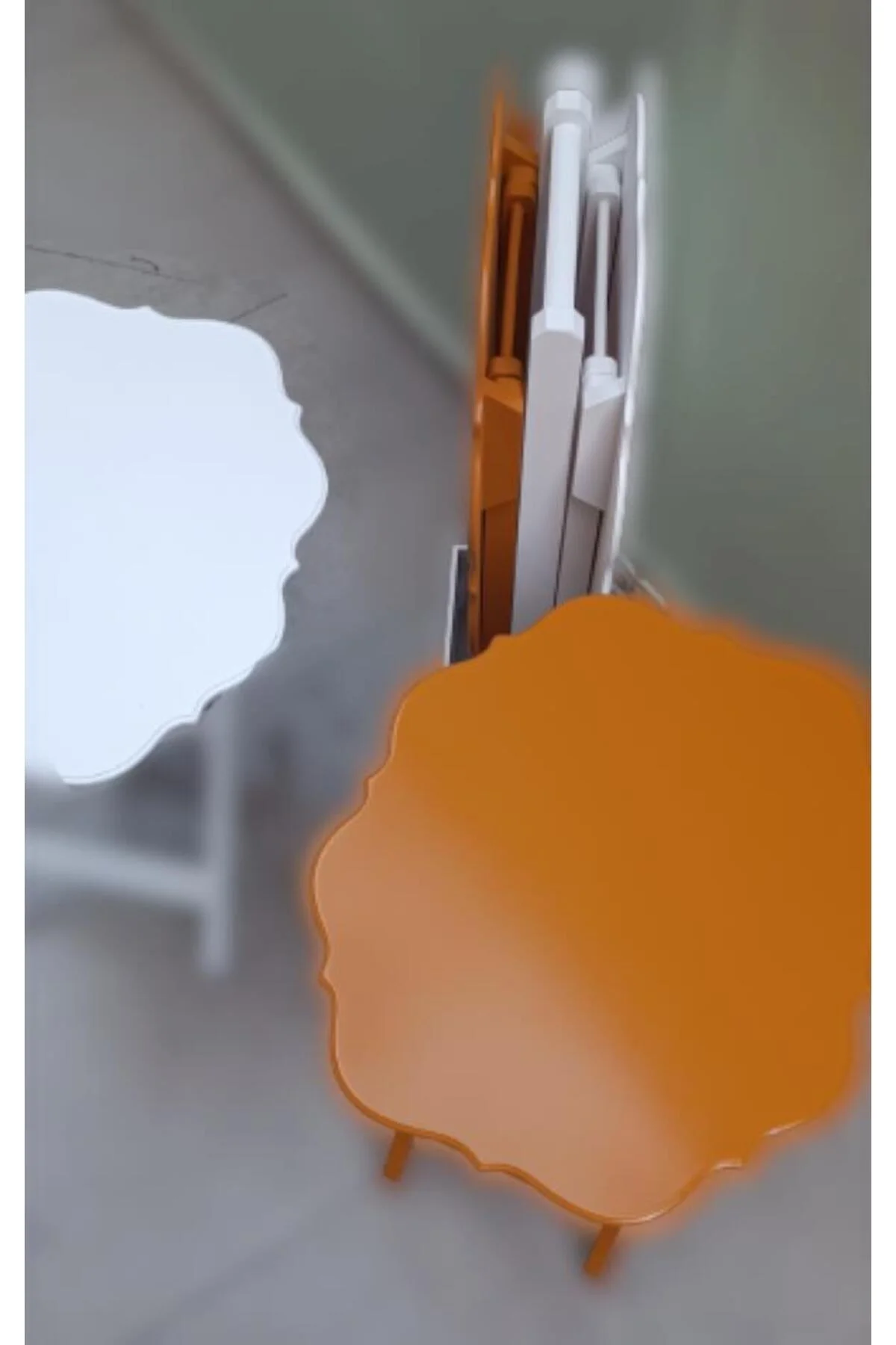 Zigon Çanta 90086 Yonca Dörtlü 90086 Ahşap MDF Beyaz ve Hardal Renk Uyum El Yapım - Görsel 6