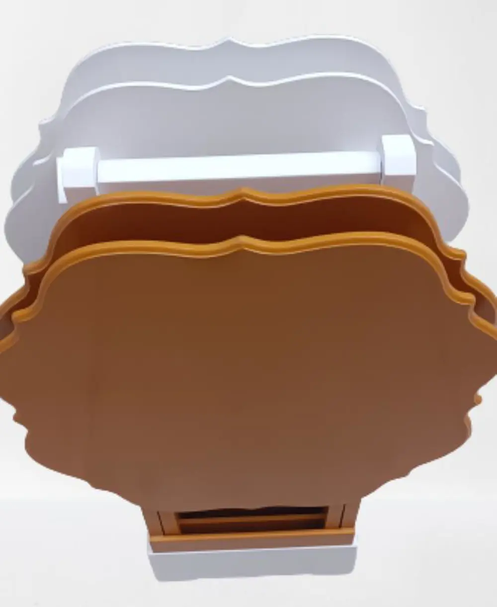 Zigon Çanta 90086 Yonca Dörtlü 90086 Ahşap MDF Beyaz ve Hardal Re