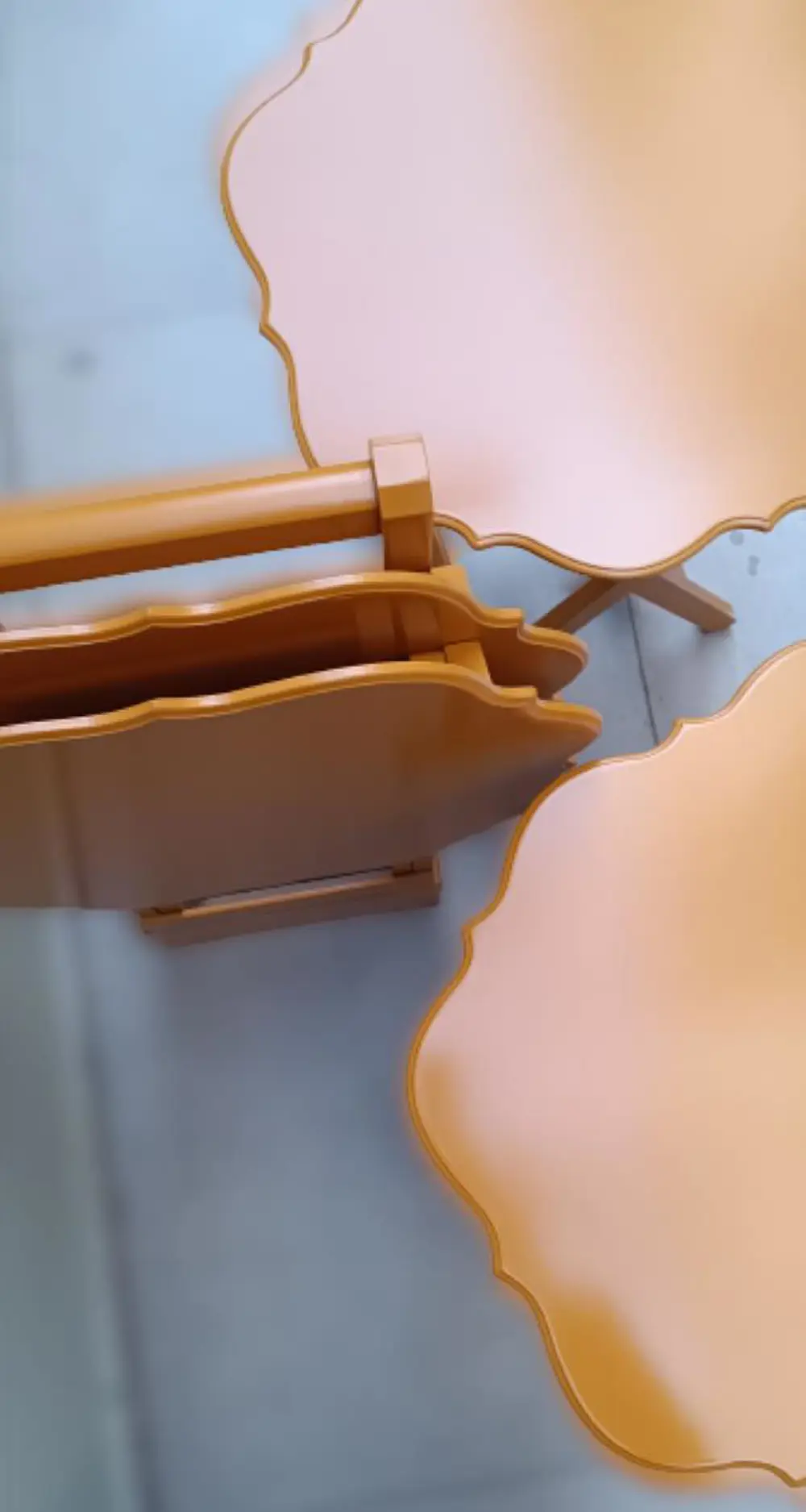 Zigon Çanta 90087 Sehpa Yonca Tk Dörtlü Model Ahşap MDF Hardal Re