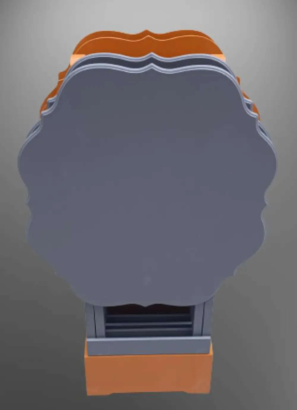 Zigon Çanta 90088 Sehpa Yonca 4 lü Model Ahşap MDF Gri-Hardal Ren