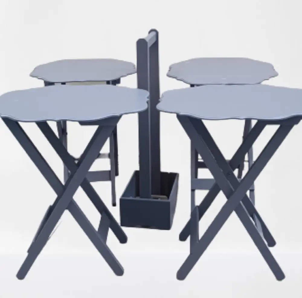 Zigon Çanta 90091 Yonca Takım Dörtlü Model Ahşap MDF Parlak Gri R
