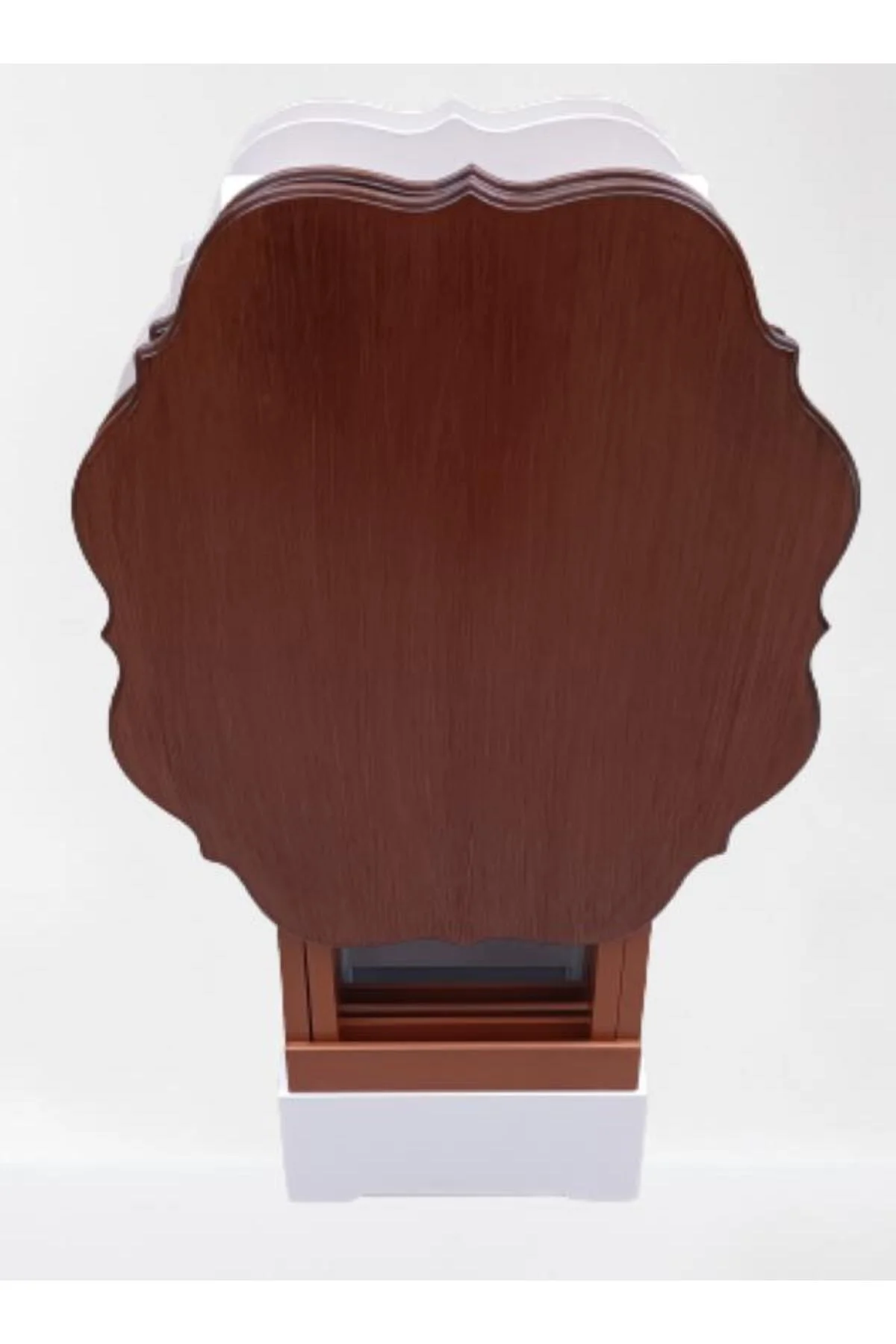 Zigon Çanta 90092 Sehpa Yonca Model Ahşap MDF Ceviz ve Beyaz Renk Uyum El Yapım - Görsel 7