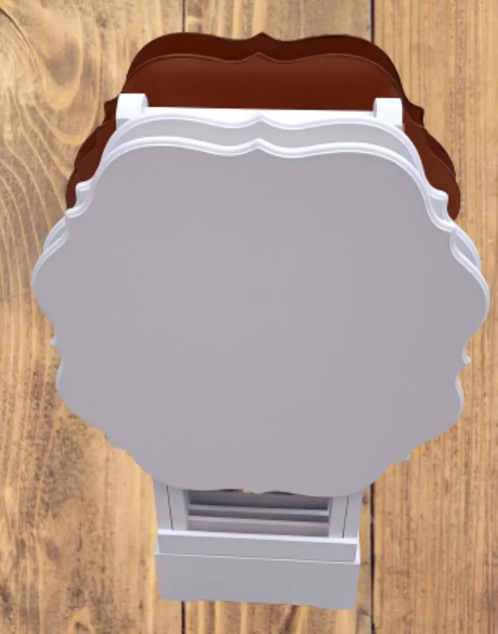 Zigon Çanta 90092 Sehpa Yonca Model Ahşap MDF Ceviz ve Beyaz Renk