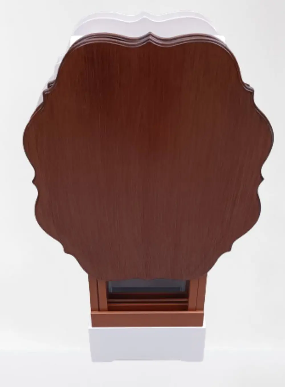 Zigon Çanta 90092 Sehpa Yonca Model Ahşap MDF Ceviz ve Beyaz Renk