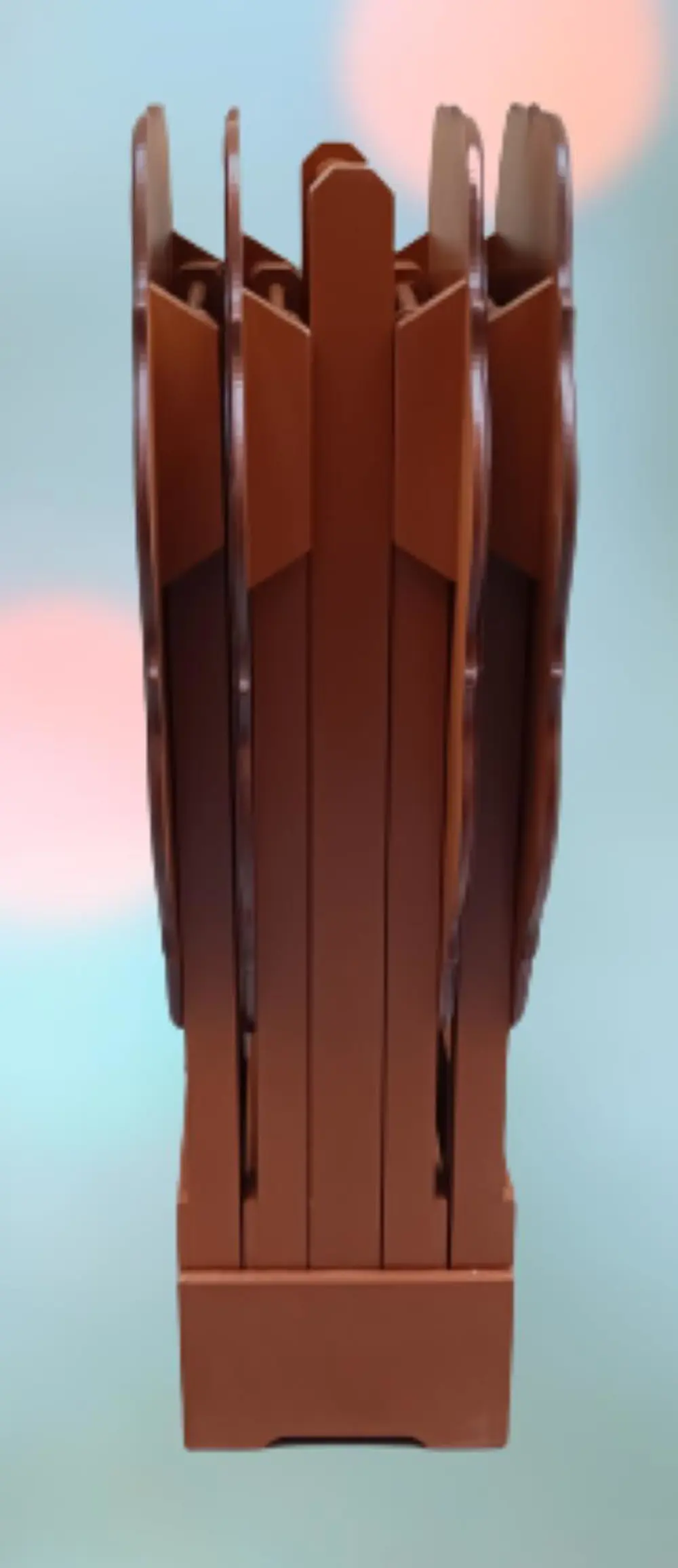 Zigon Çanta 90093 Yonca Takım Dörtlü Model Ahşap MDF parlak Ceviz
