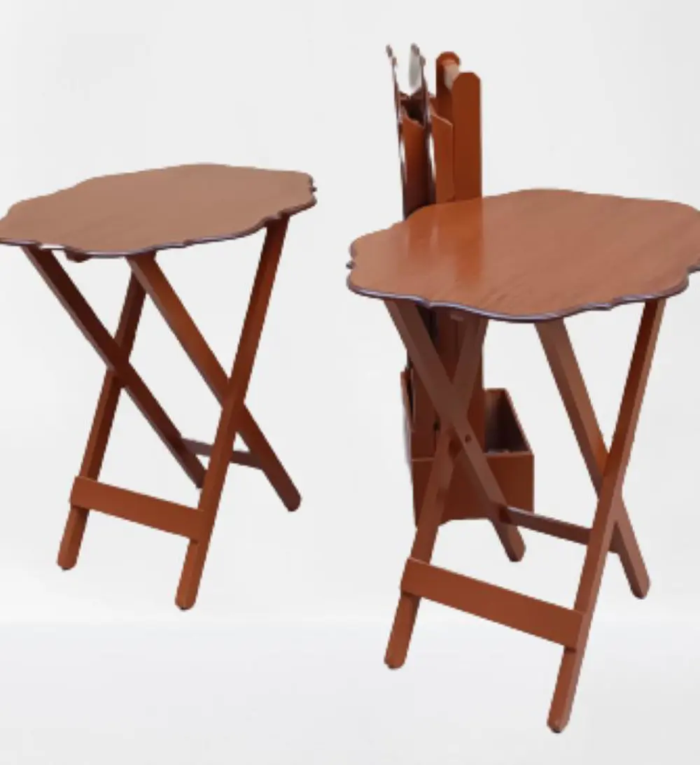 Zigon Çanta 90093 Yonca Takım Dörtlü Model Ahşap MDF parlak Ceviz