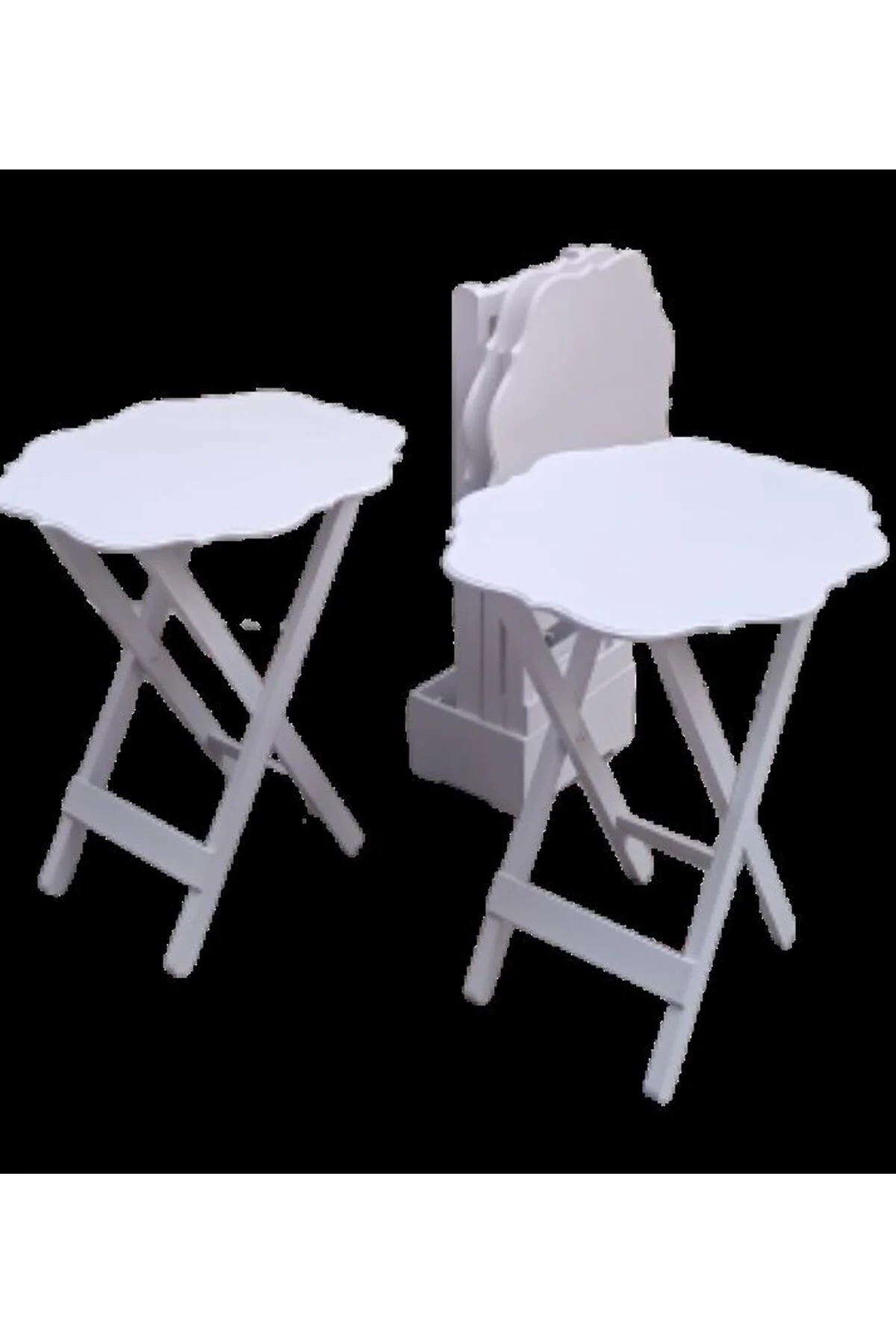Zigon Çanta 90094 Sehpa Yonca Takım Model Ahşap MDF Parlak Beyaz Lake Renk Elyapı Zigon Çanta 90094 Sehpa Yonca Takım Model Ahşap MDF Parlak Beyaz Lake Renk Elyapı - Görsel 4