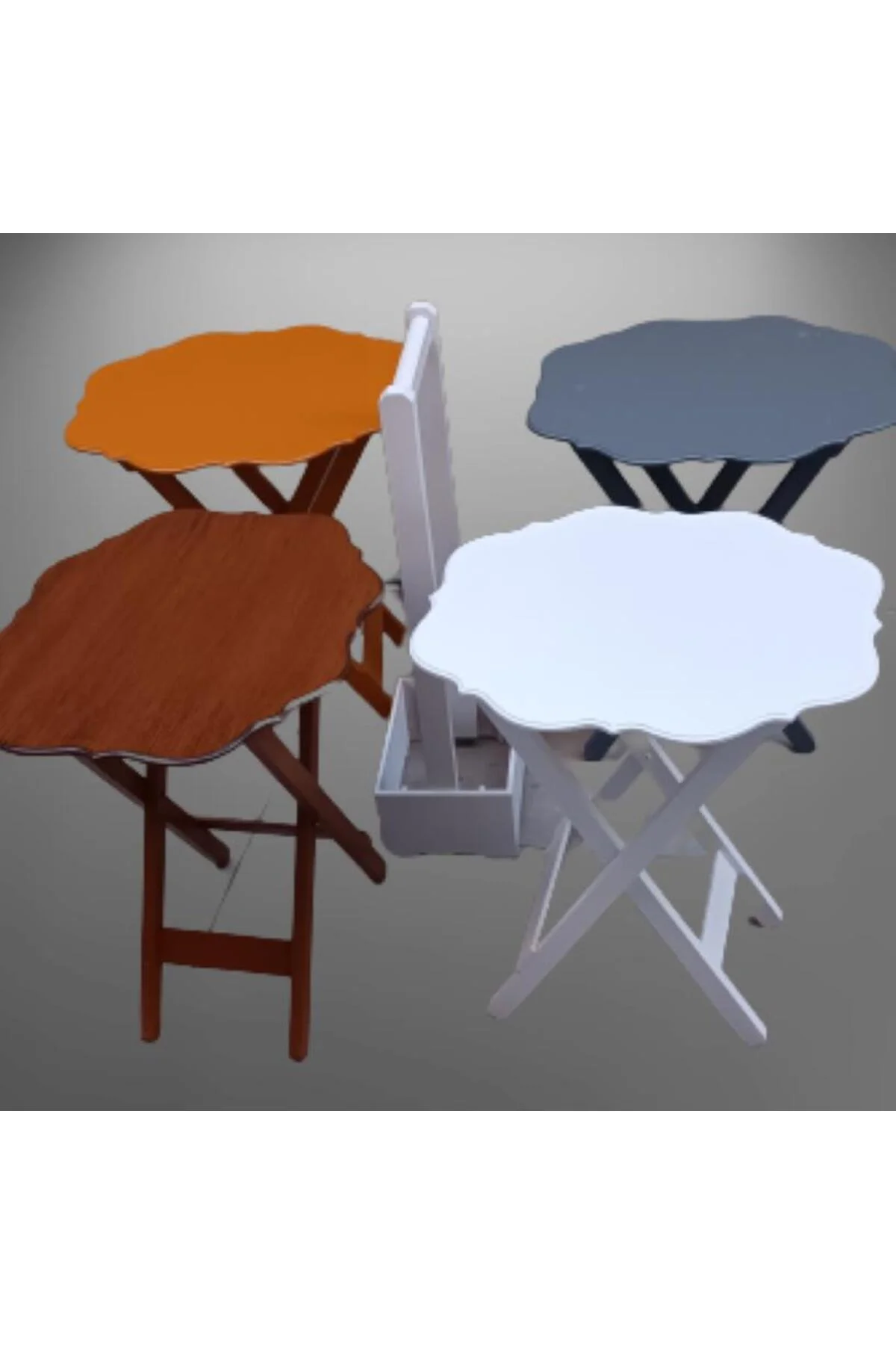 Zigon Çanta 90095 Yonca 4 lü Model MDF 4Renk Ceviz-Hardal-Beyaz ve Gri Renk Uyum - Görsel 5
