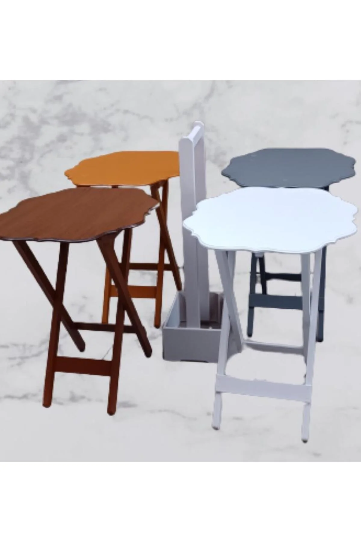 Zigon Çanta 90095 Yonca 4 lü Model MDF 4Renk Ceviz-Hardal-Beyaz ve Gri Renk Uyum - Görsel 8