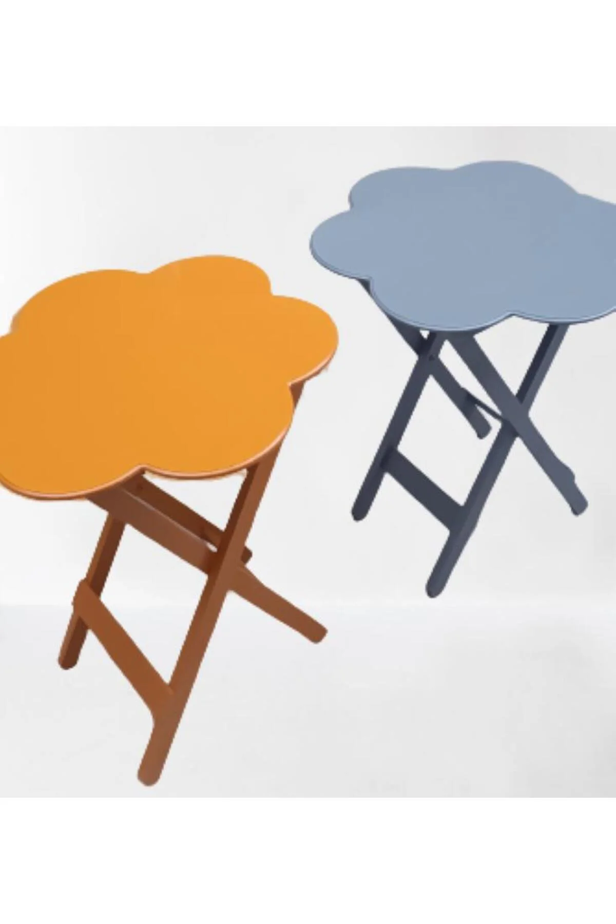 Zigon Çanta 90096 Papatya Model 2li Tk Ahşap MDF Hardal ve Gri Renk Uyum El Yapım - Görsel 3