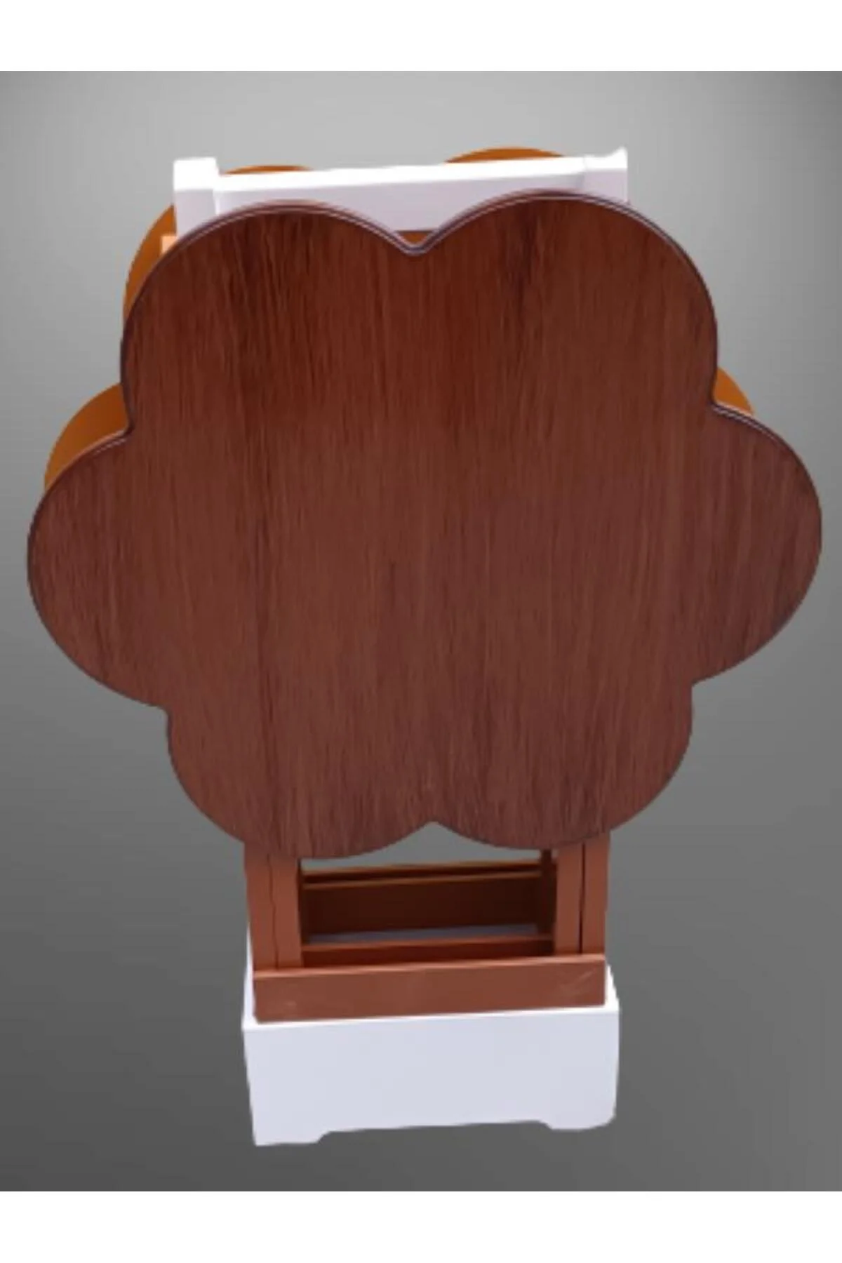 Zigon Çanta 90097 Papatya Model 2li Tk Ahşap MDF Hardal Ceviz Renk Uyum El Yapım - Görsel 5