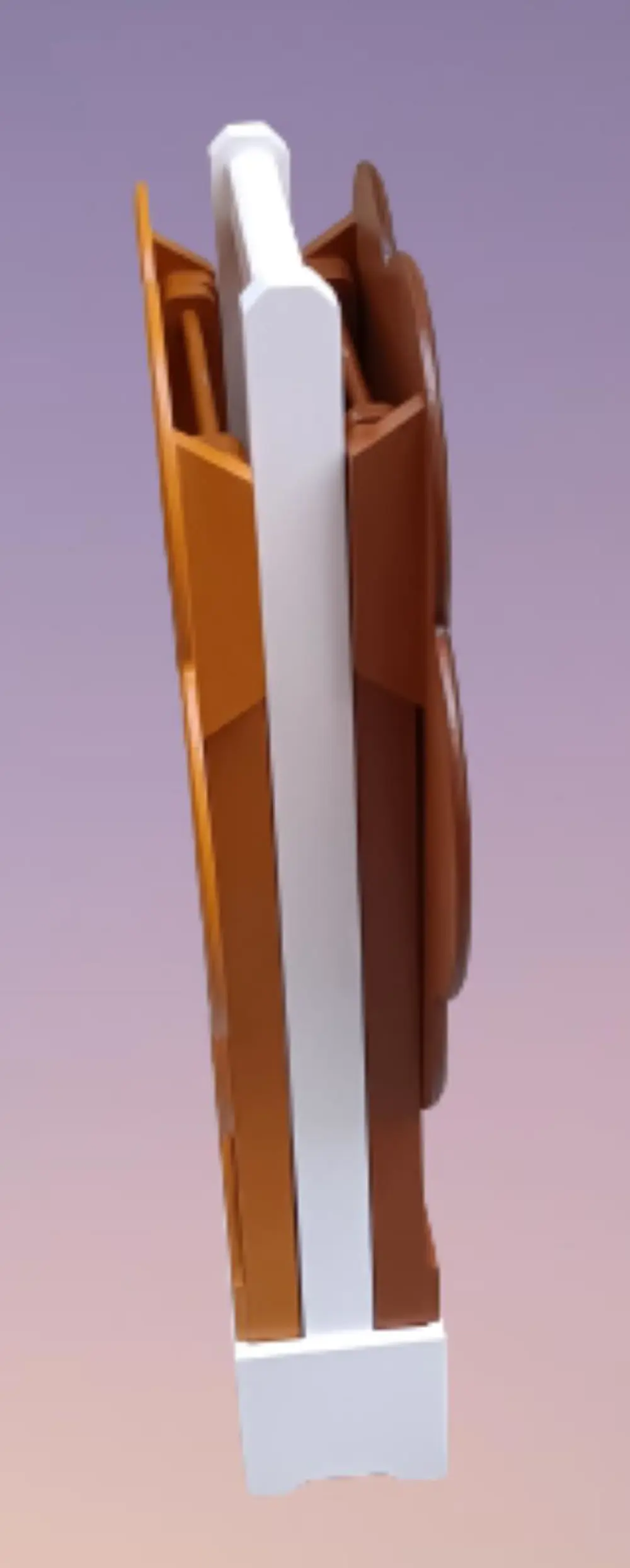 Zigon Çanta 90097 Papatya Model 2li Tk Ahşap MDF Hardal Ceviz Ren