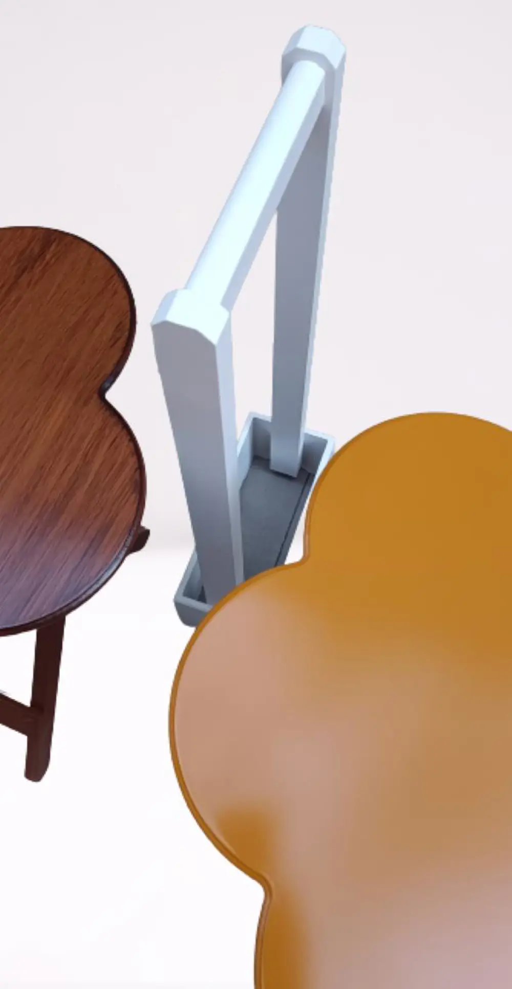 Zigon Çanta 90098 Sehpa Papatya Model 2li Tk Ahşap MDF Hardal-Bey
