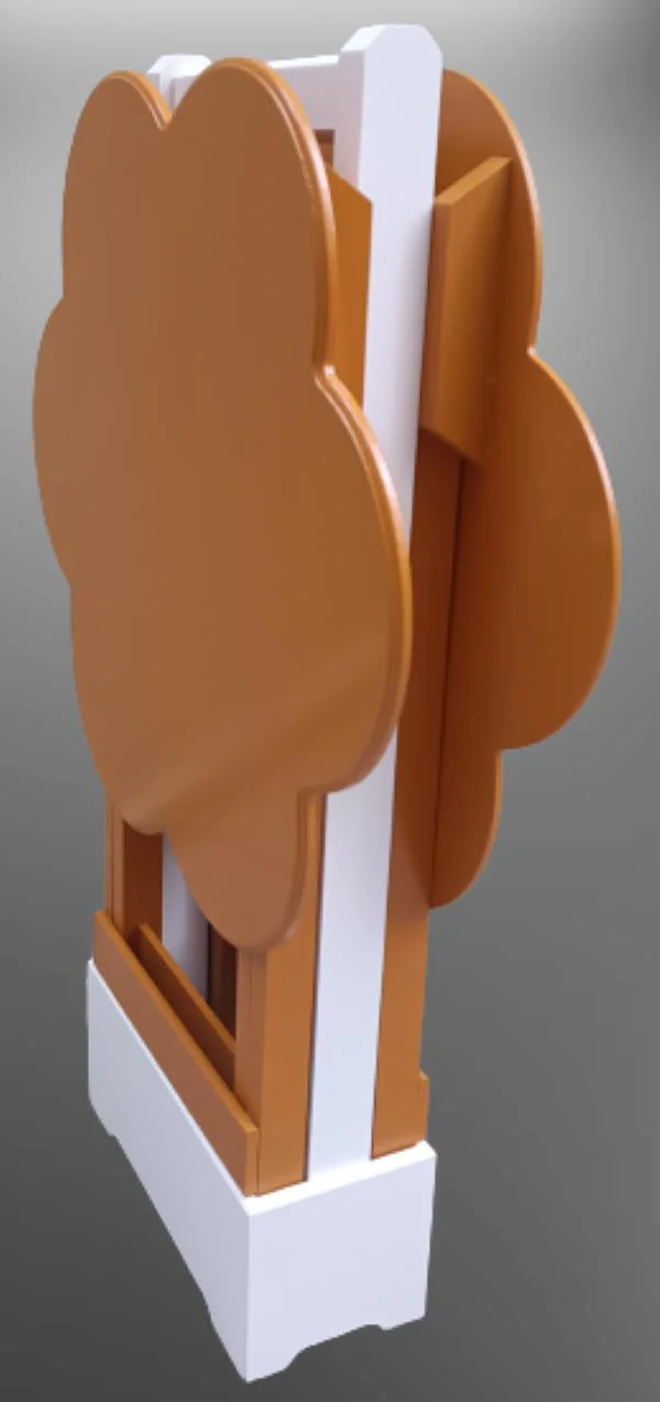 Zigon Çanta 90099 Papatya Model İkili Takım Ahşap MDF Hardal hardal Renk El Yapım