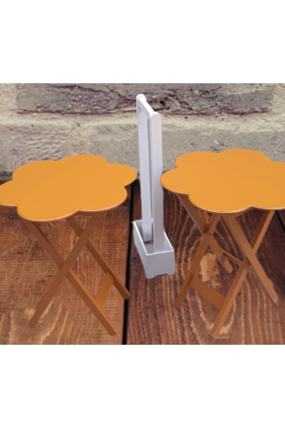 Zigon Çanta 90099 Papatya Model İkili Takım Ahşap MDF Hardal hardal Renk El Yapım - Görsel 5