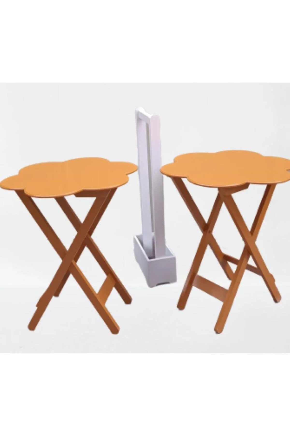 Zigon Çanta 90099 Papatya Model İkili Takım Ahşap MDF Hardal hardal Renk El Yapım - Görsel 2