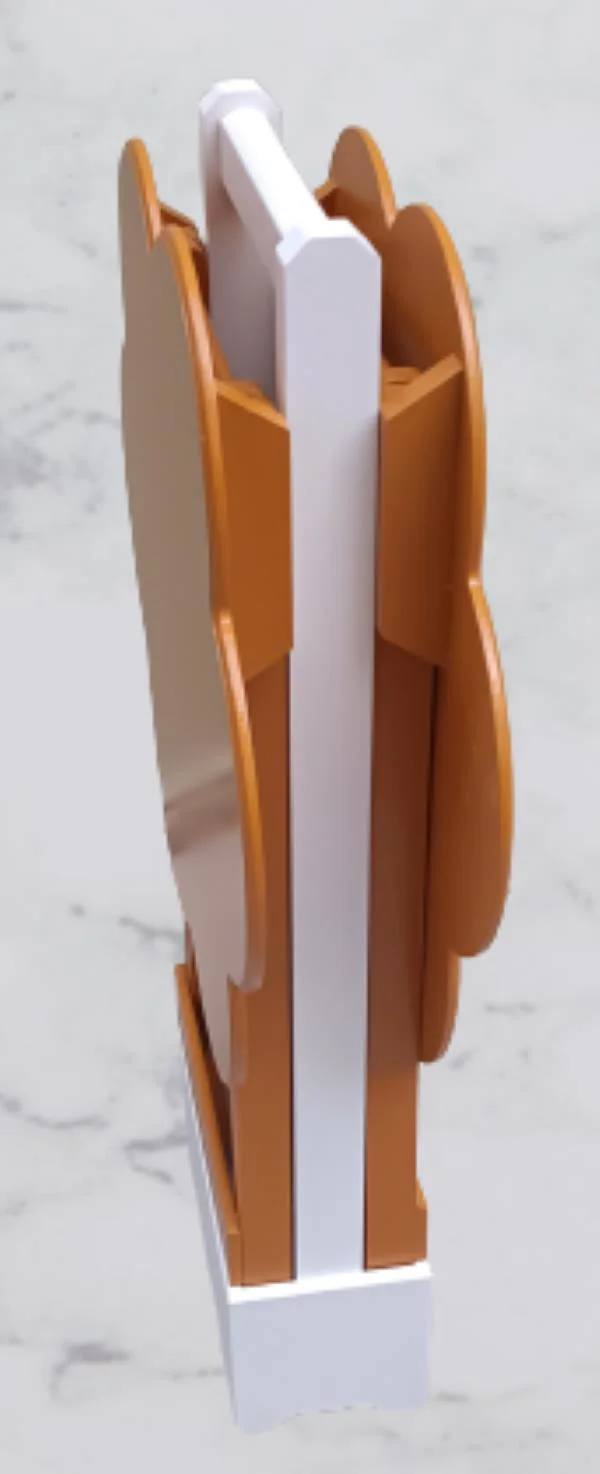 Zigon Çanta 90099 Papatya Model İkili Takım Ahşap MDF Hardal hardal Renk El Yapım