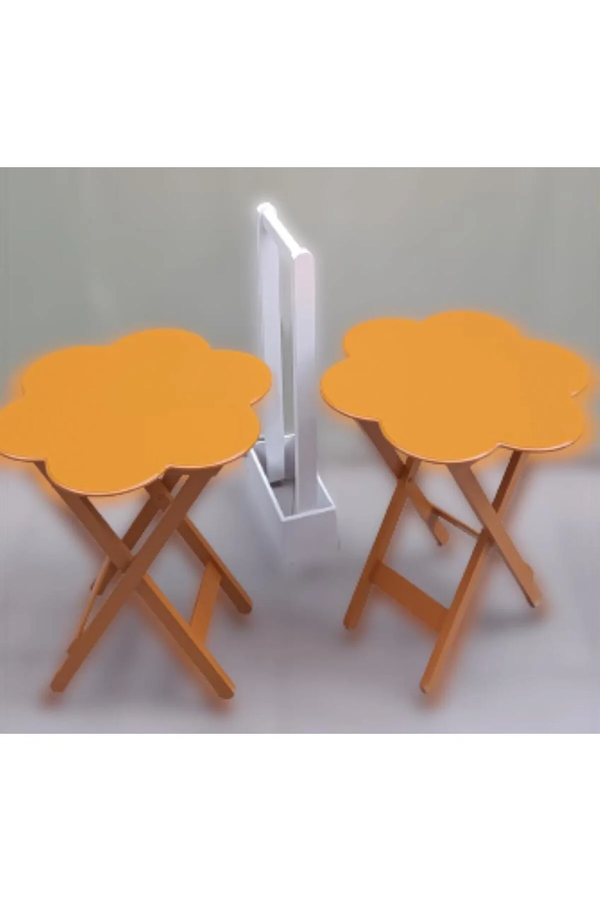 Zigon Çanta 90099 Papatya Model İkili Takım Ahşap MDF Hardal hardal Renk El Yapım - Görsel 3