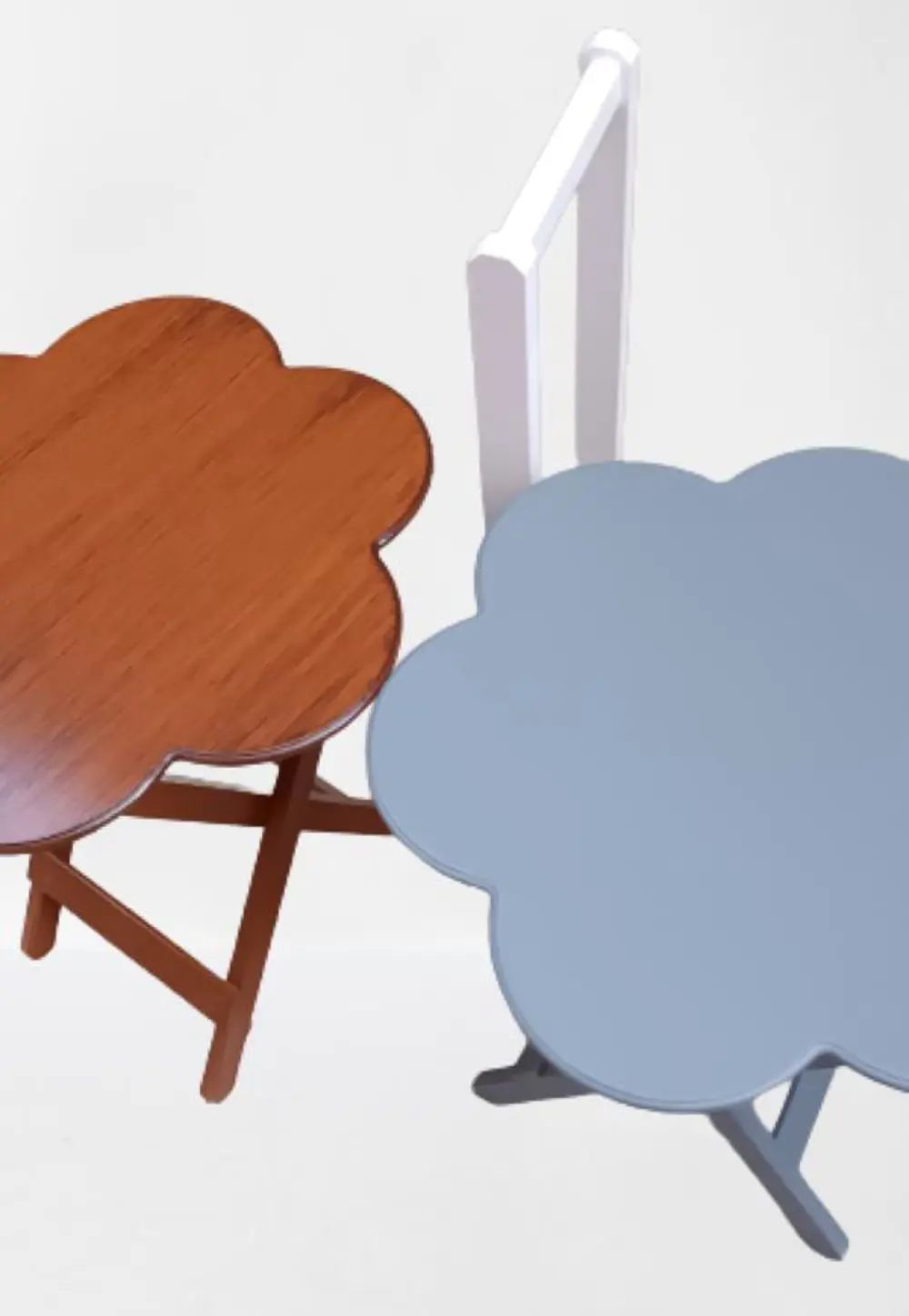 Zigon Çanta 90100 Sehpa Papatya  Model İkili Tk Ahşap MDF Ceviz-G