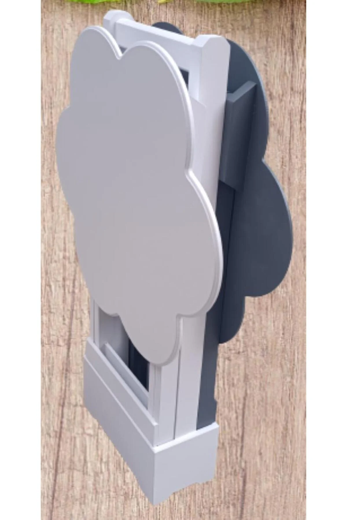 Zigon Çanta 90101 Papatya Model 2li Tk Ahşap MDF Beyaz-Gri Renk Uyum El Yapım - Görsel 6