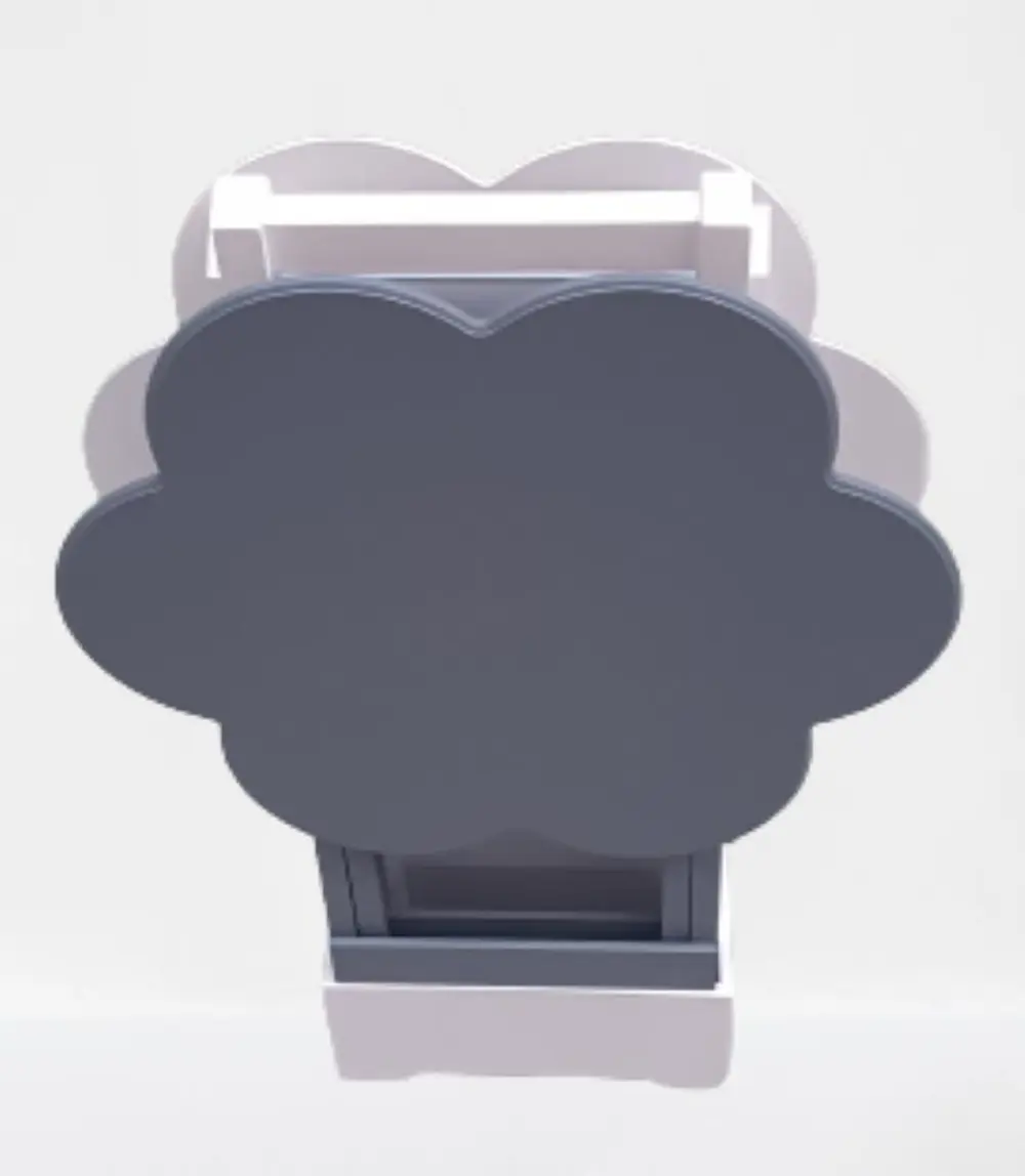 Zigon Çanta 90101 Papatya  Model 2li Tk Ahşap MDF Beyaz-Gri Renk 