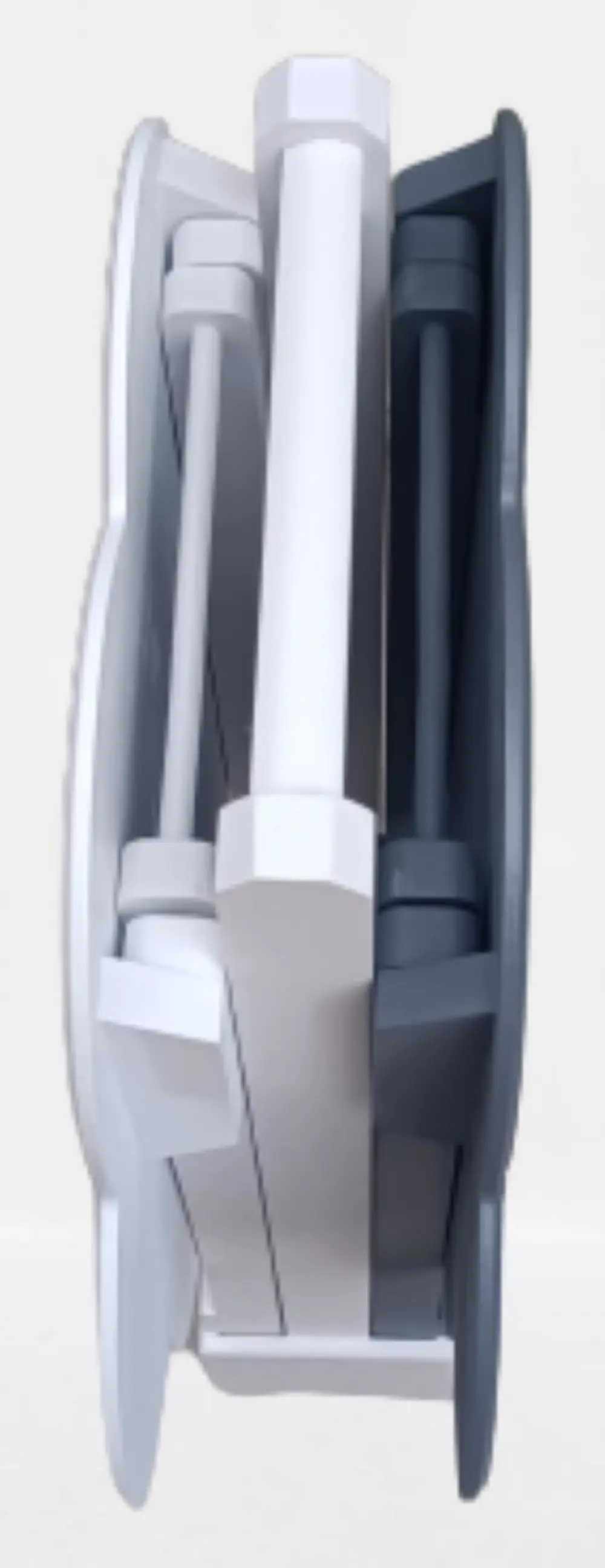 Zigon Çanta 90101 Papatya  Model 2li Tk Ahşap MDF Beyaz-Gri Renk 