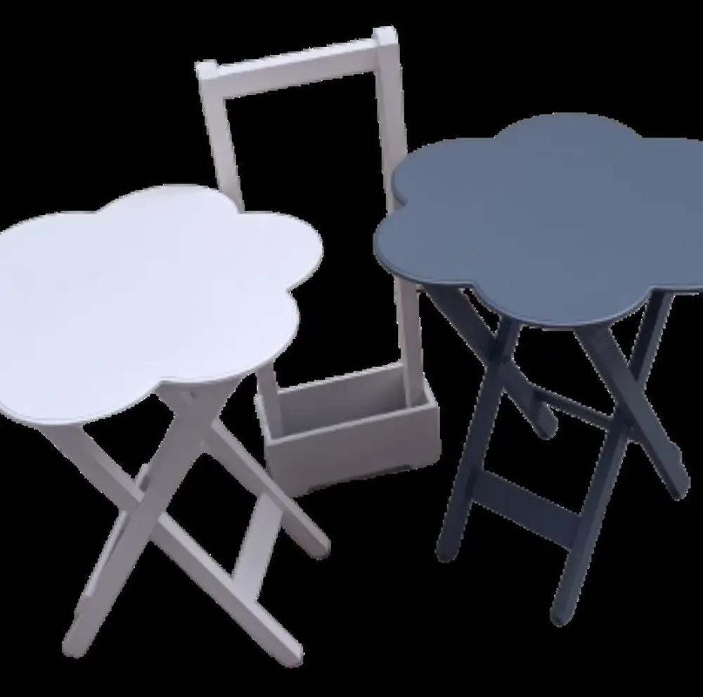 Zigon Çanta 90101 Papatya  Model 2li Tk Ahşap MDF Beyaz-Gri Renk 