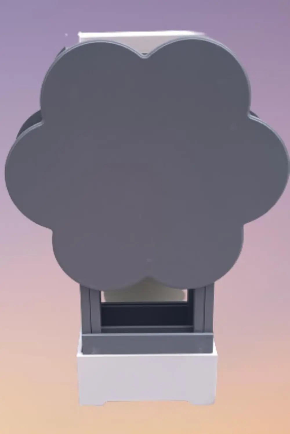 Zigon Çanta 90102 Sehpa Papatya  Model İkili Tk Ahşap Mdf Gri Ren