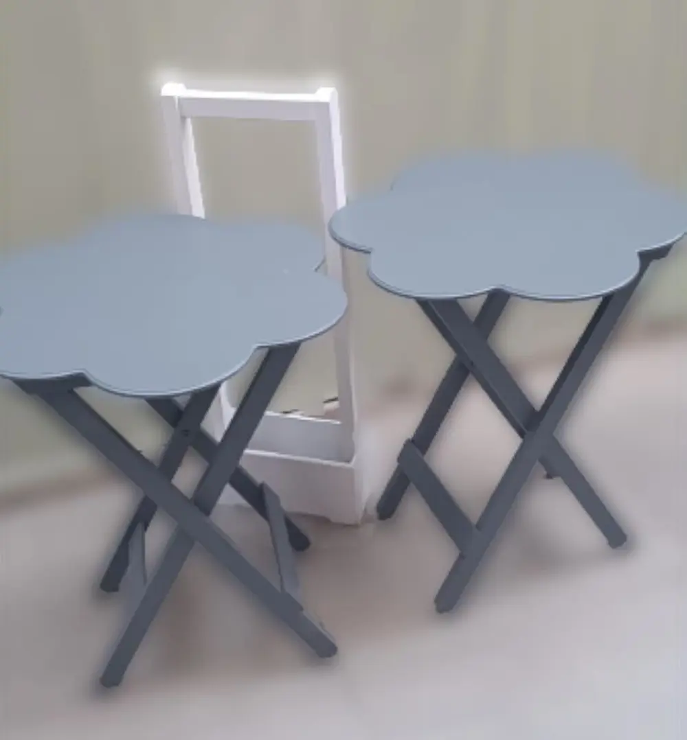 Zigon Çanta 90102 Sehpa Papatya  Model İkili Tk Ahşap Mdf Gri Ren