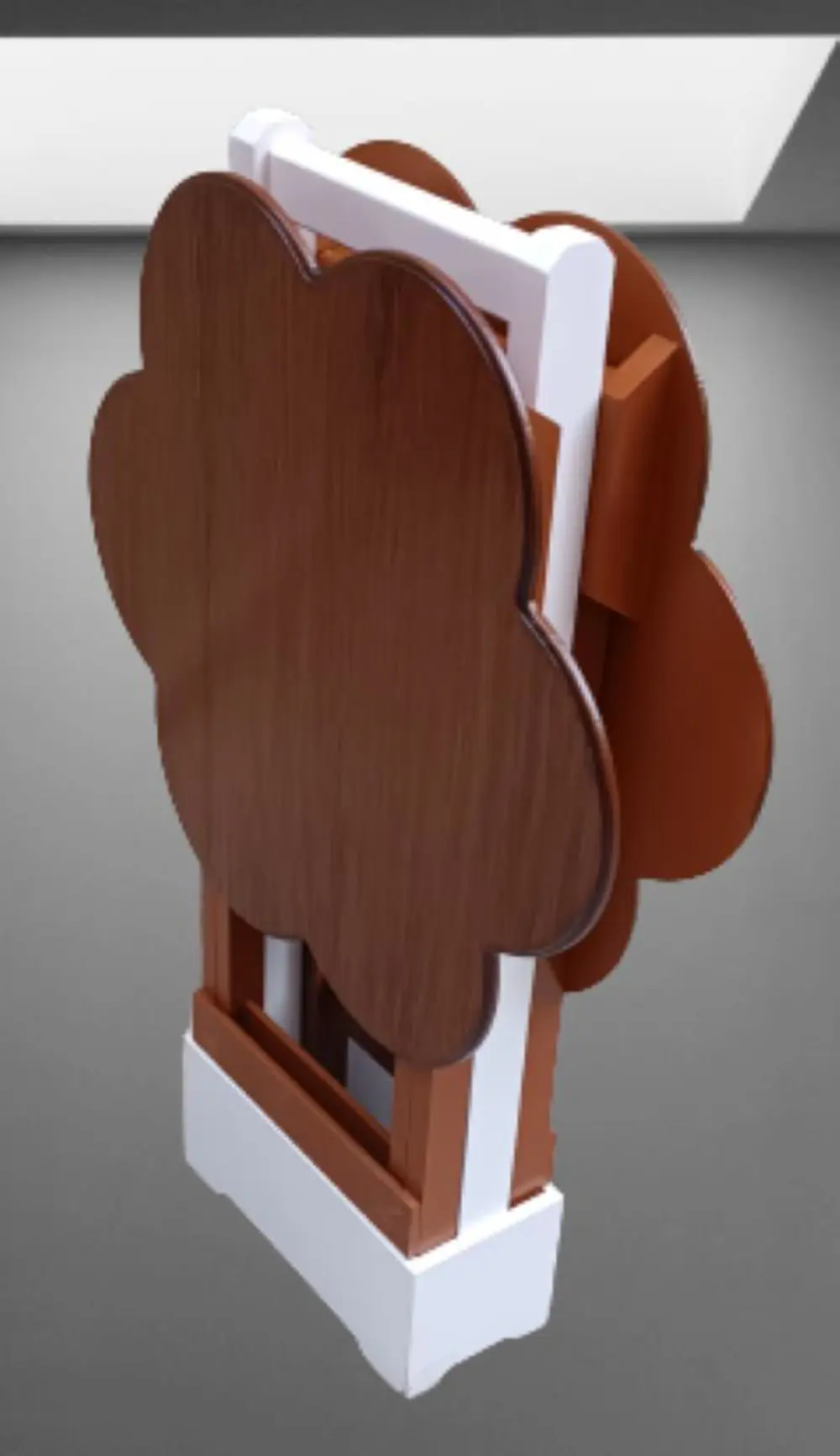 Zigon Çanta 90103 Sehpa Papatya Model 2li Takım Ahşap MDF Ceviz R