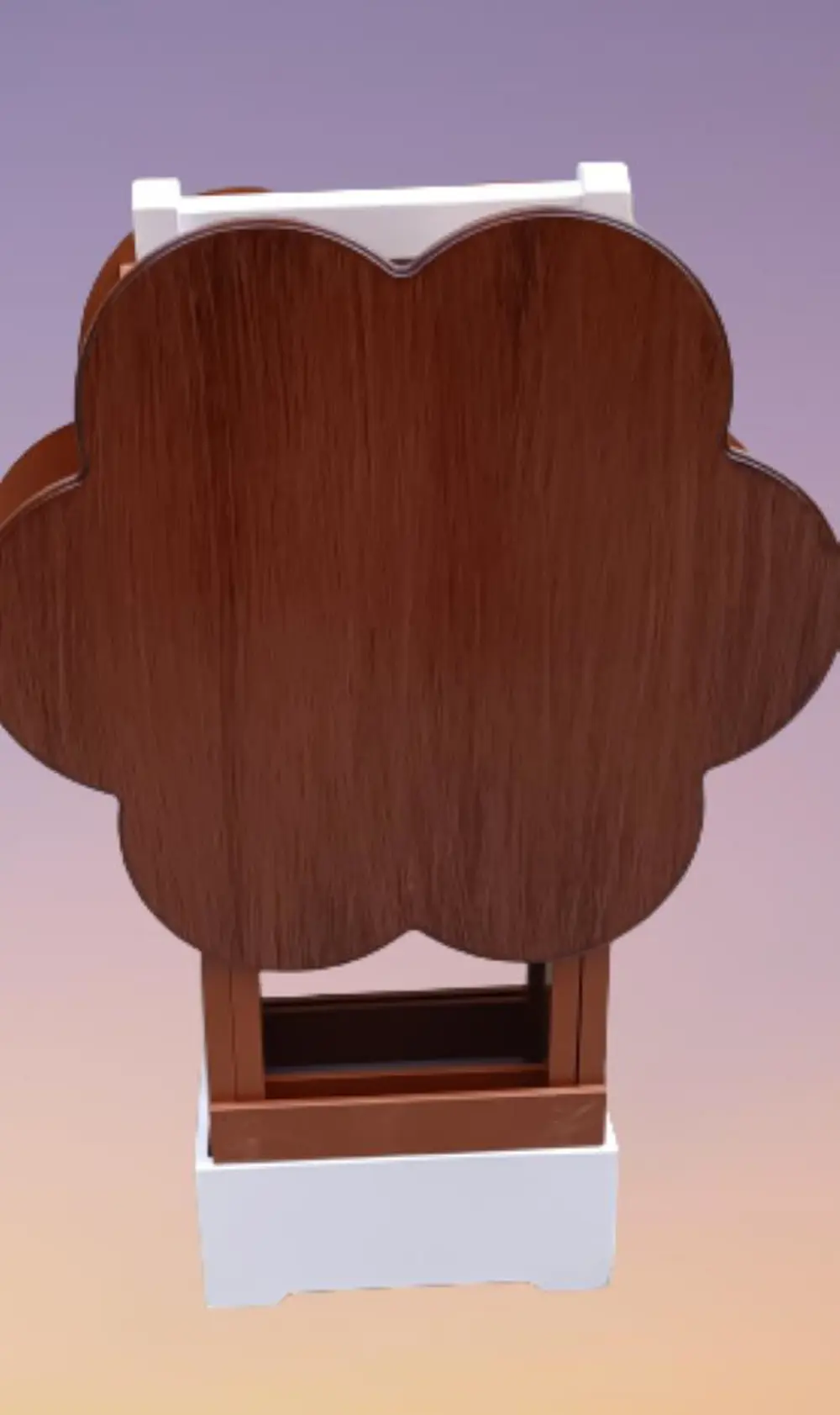 Zigon Çanta 90103 Sehpa Papatya Model 2li Takım Ahşap MDF Ceviz R