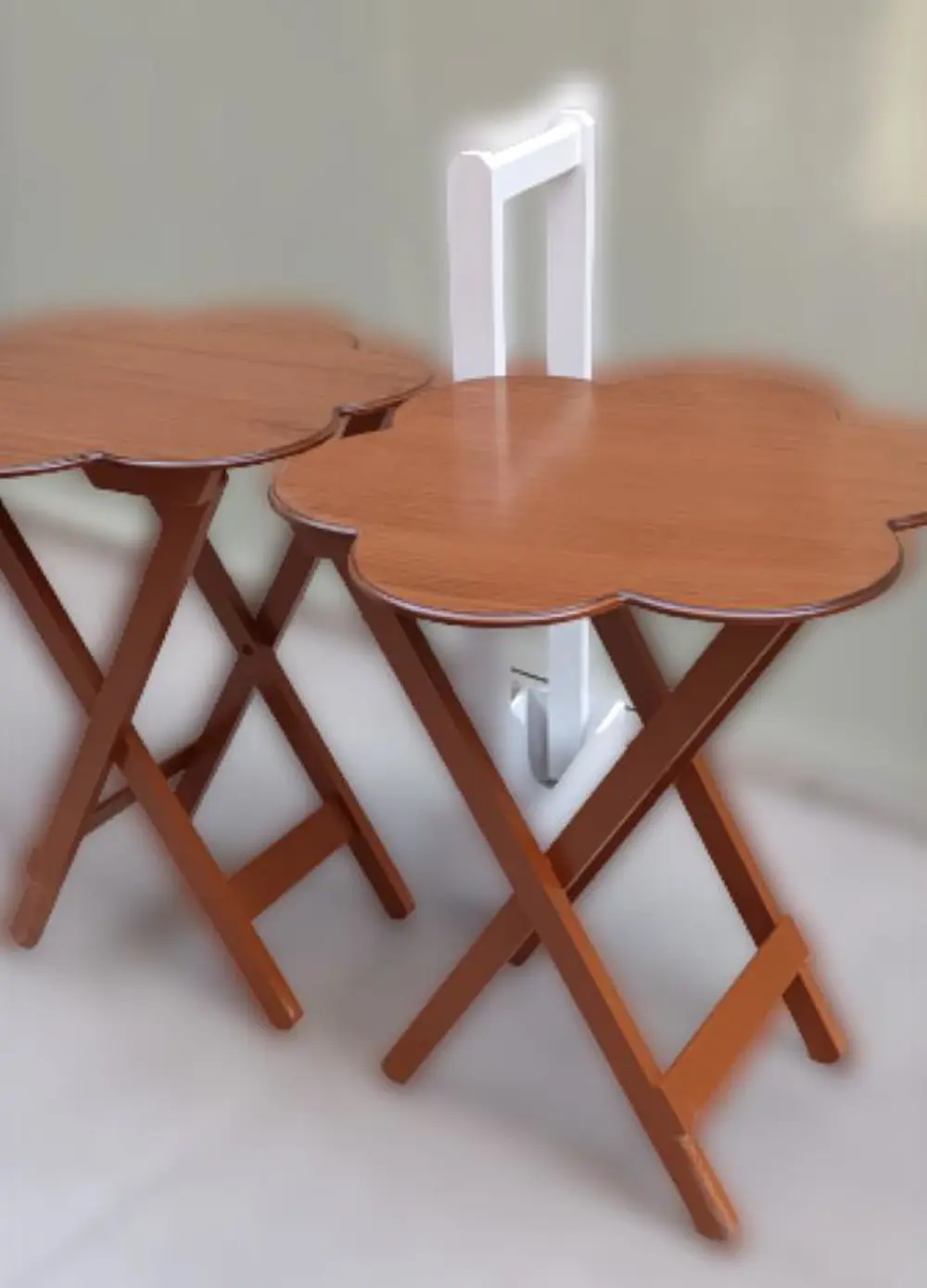 Zigon Çanta 90103 Sehpa Papatya Model 2li Takım Ahşap MDF Ceviz R