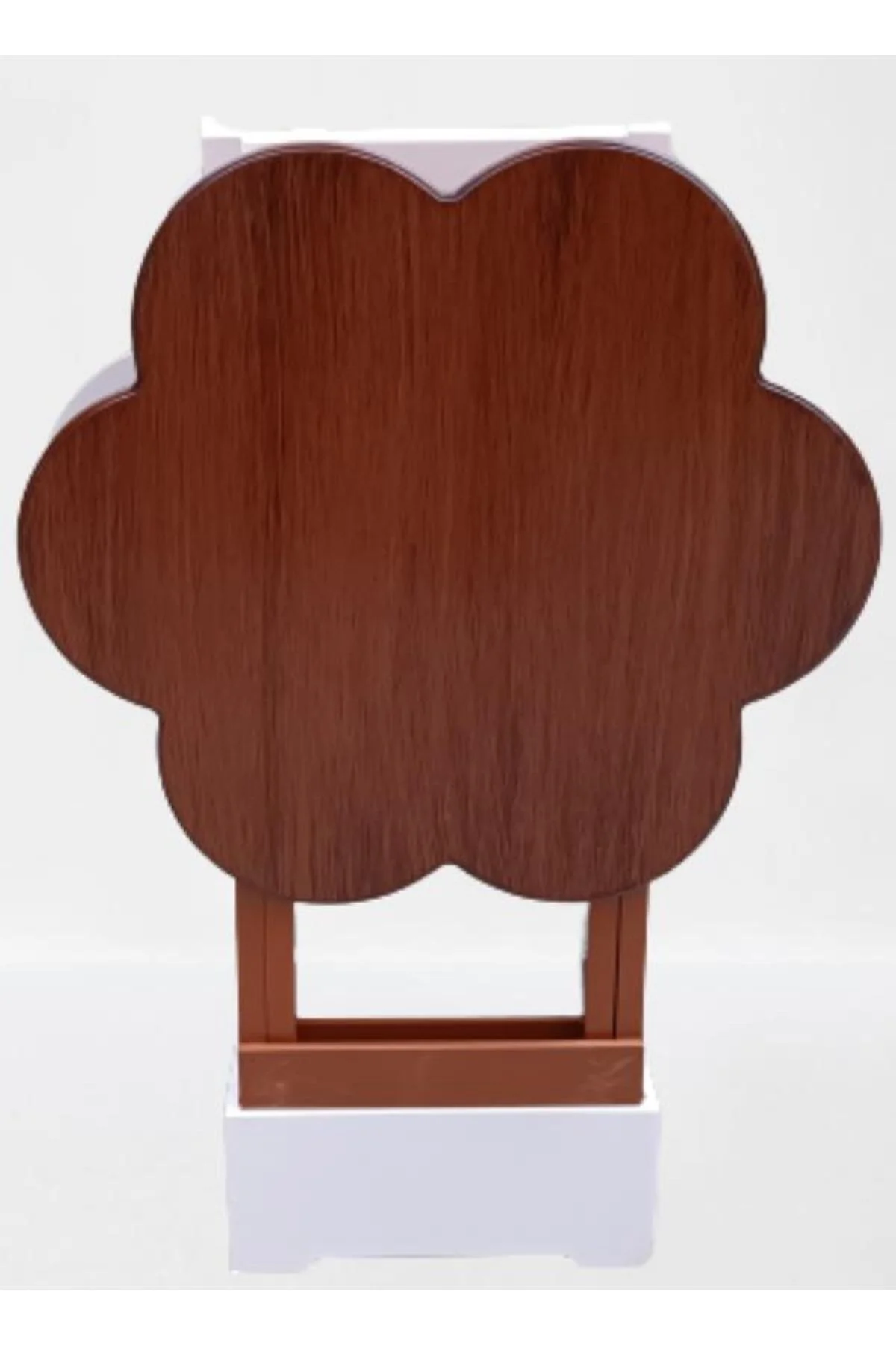 Zigon Çanta 90104 Papatya sehpa Model 2li Ahşap MDF Beyaz Ceviz Uyum El Yapım - Görsel 2