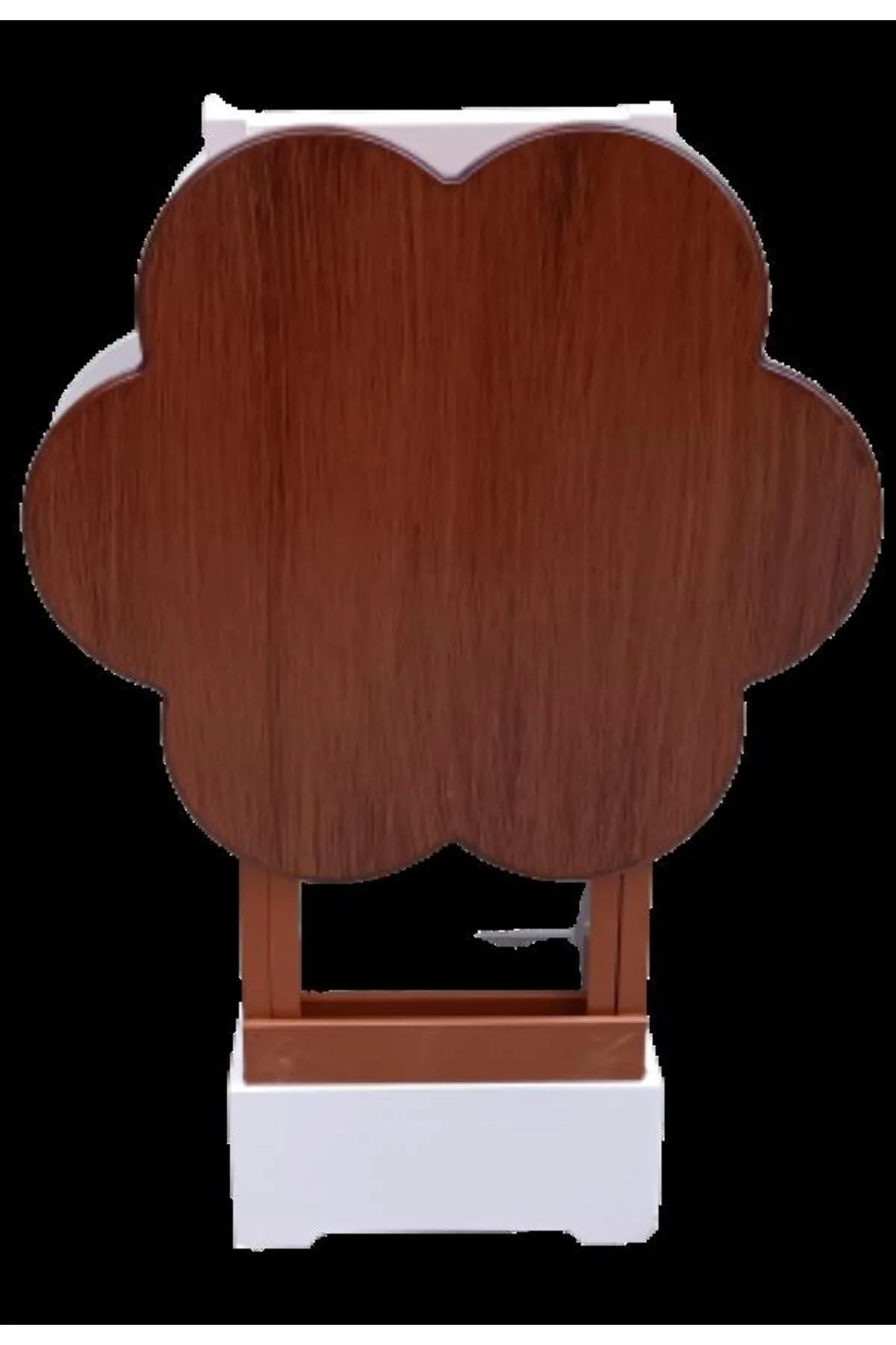 Zigon Çanta 90104 Papatya sehpa Model 2li Ahşap MDF Beyaz Ceviz Uyum El Yapım - Görsel 3