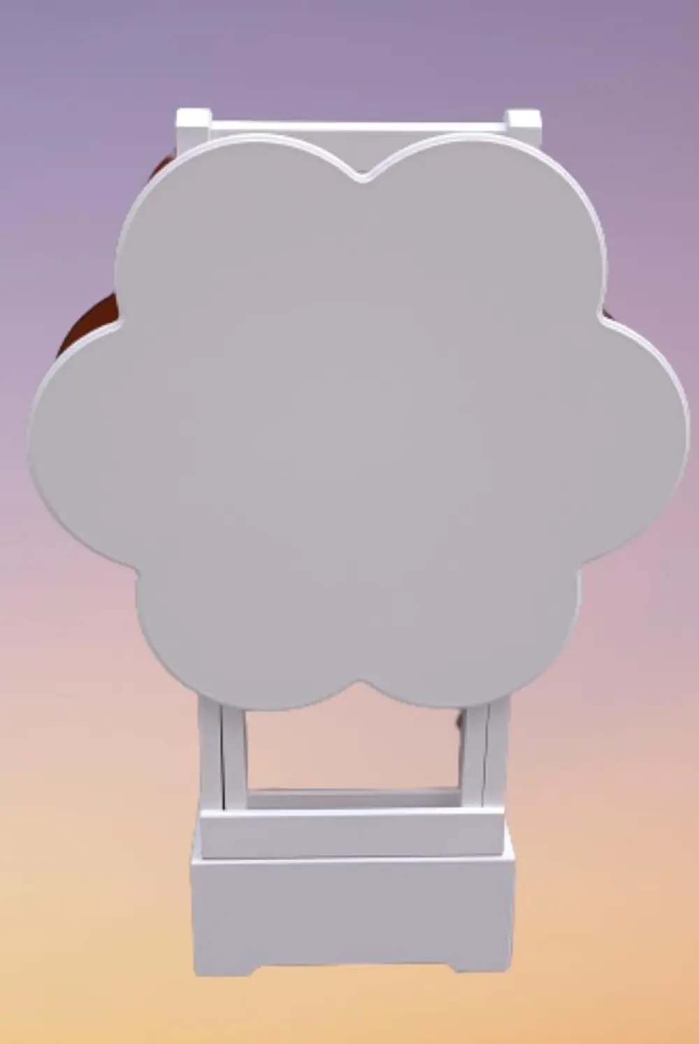 Zigon Çanta 90104 Papatya sehpa Model 2li Ahşap MDF Beyaz Ceviz U