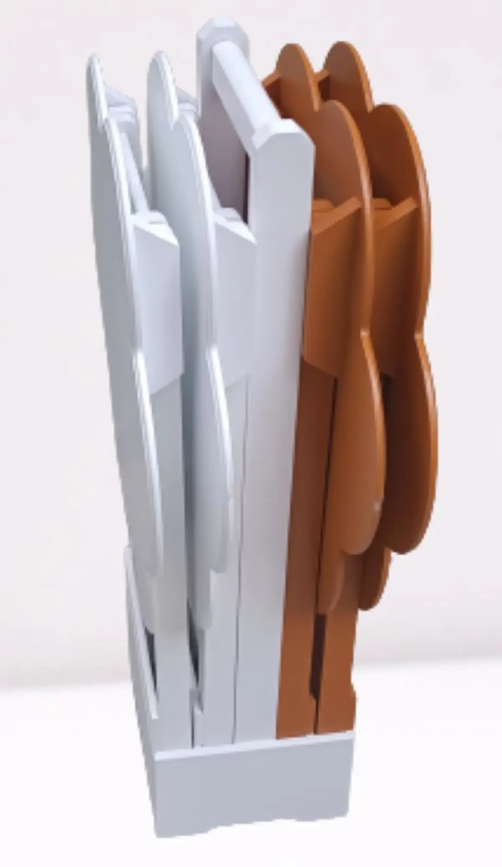 Zigon Çanta 90107 Papatya Sehpa Model Ahşap MDF Beyaz-Hardal Renk