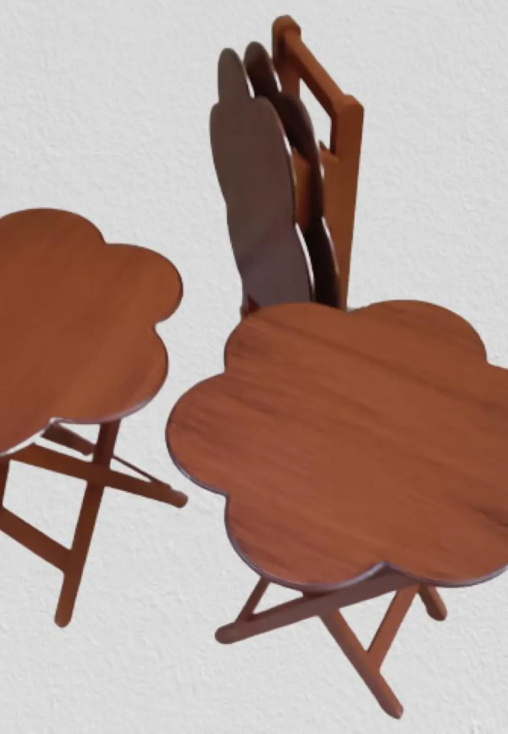 Zigon Çanta 90111 Papatya Dörtlü Model Ahşap MDF nature Ceviz Ren