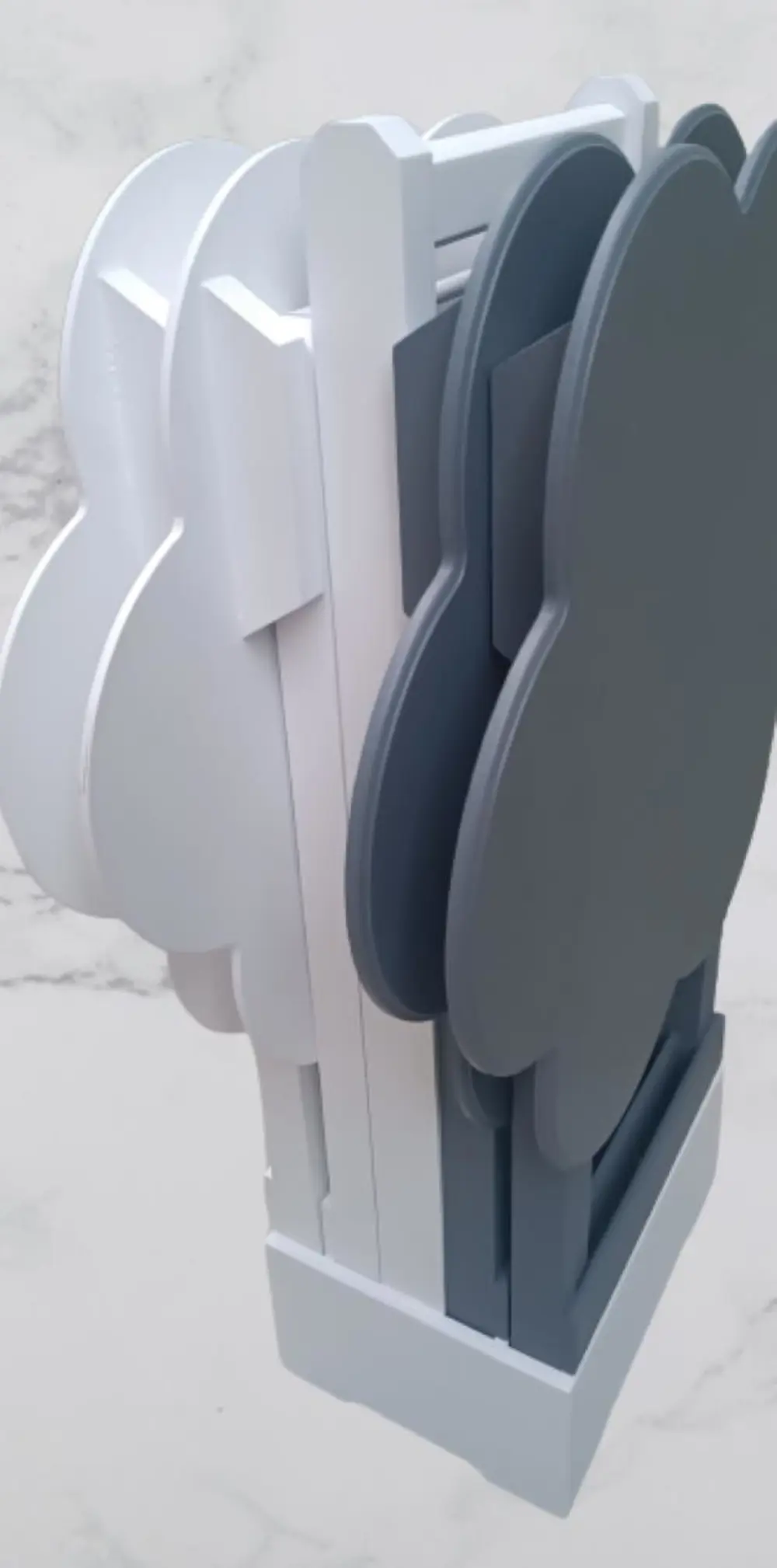 Zigon Çanta 90112 Papatya sehpa Model Ahşap Mdf Beyaz ve Gri Renk