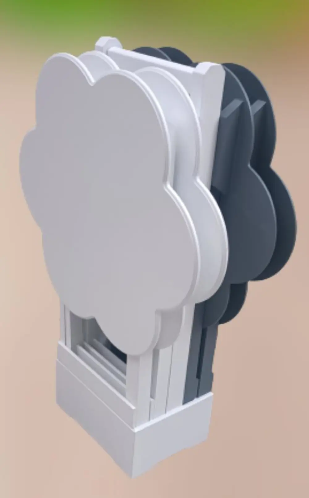 Zigon Çanta 90112 Papatya sehpa Model Ahşap Mdf Beyaz ve Gri Renk