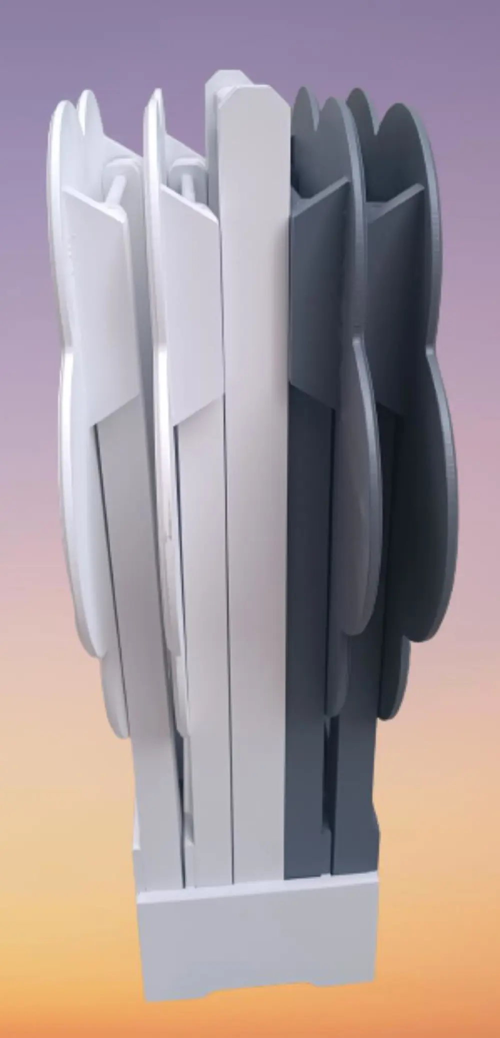 Zigon Çanta 90112 Papatya sehpa Model Ahşap Mdf Beyaz ve Gri Renk