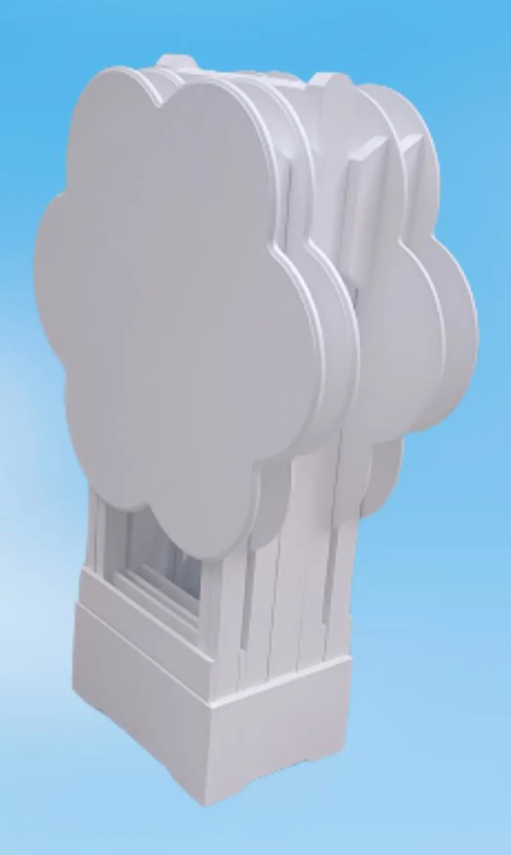 Zigon Çanta 90114 Sehpa Papatya Dörtlü Model Ahşap MDF Parlak Bey