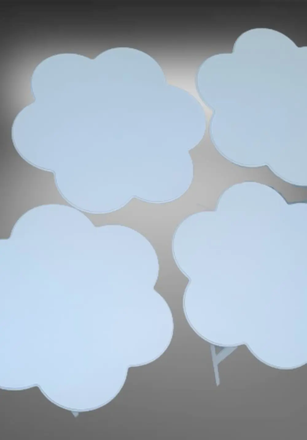 Zigon Çanta 90114 Sehpa Papatya Dörtlü Model Ahşap MDF Parlak Bey