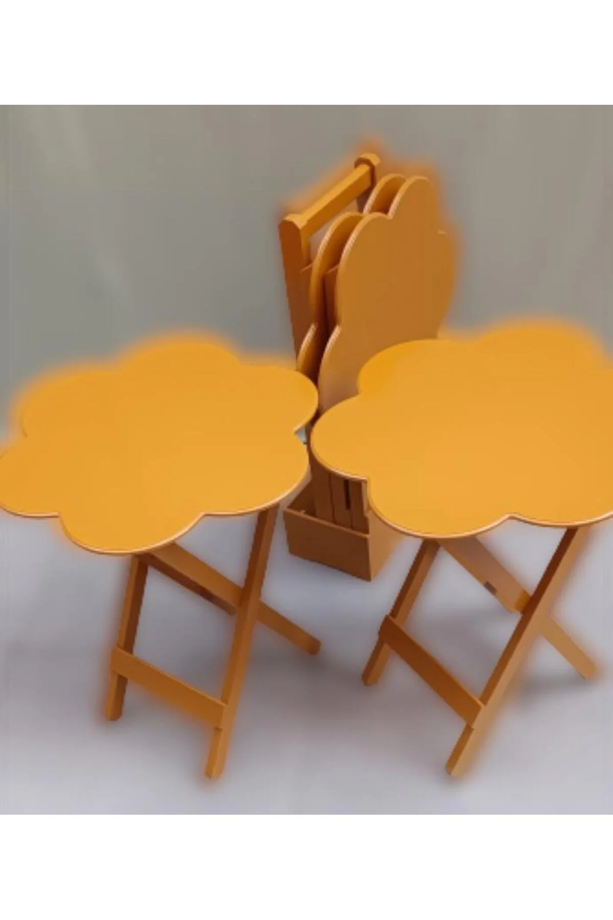 Zigon Çanta 90116 Papatya Dörtlü Model Ahşap Mdf Hardal Renk Uyumu El Yapımı - Görsel 4