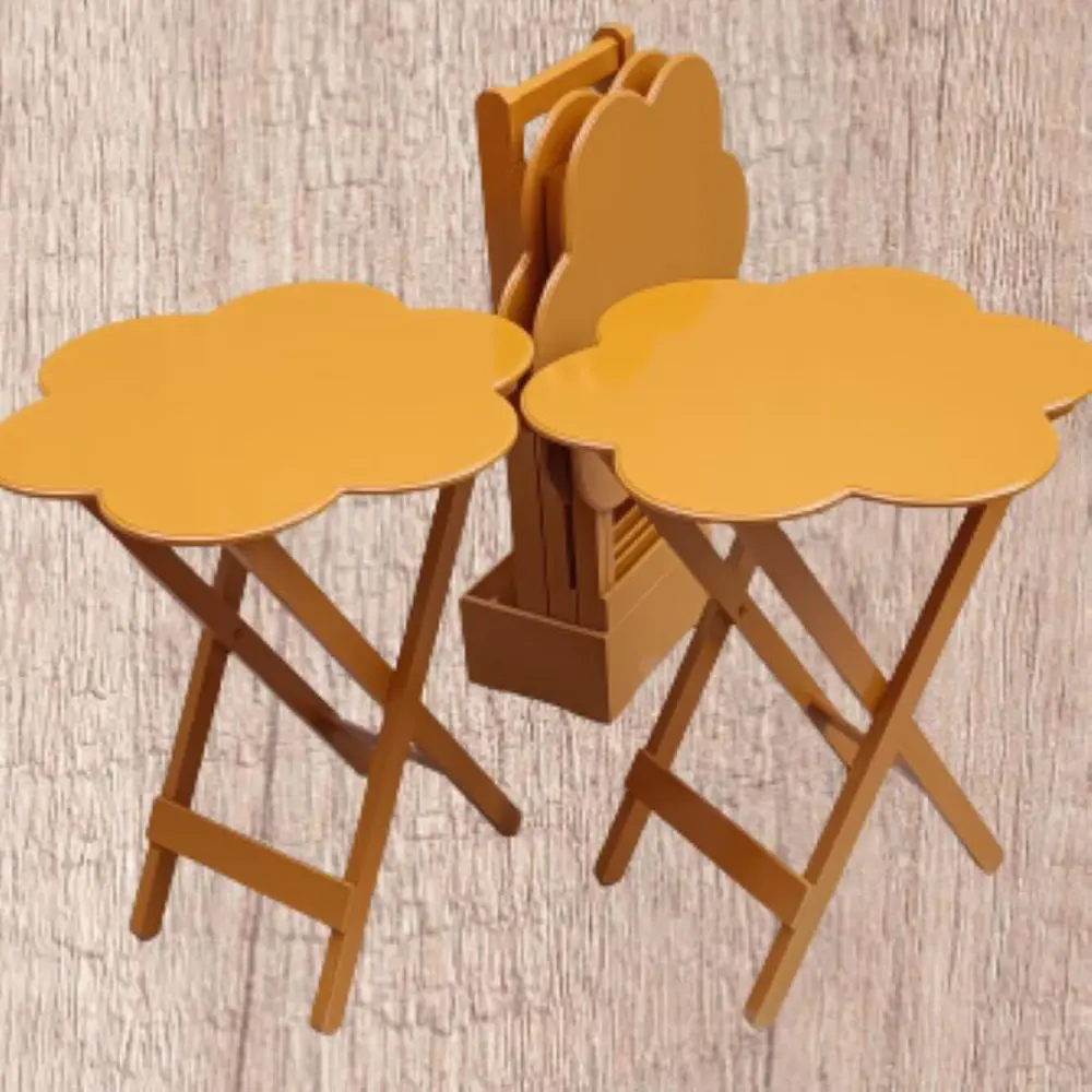 Zigon Çanta 90116 Papatya Dörtlü Model Ahşap Mdf Hardal Renk Uyum