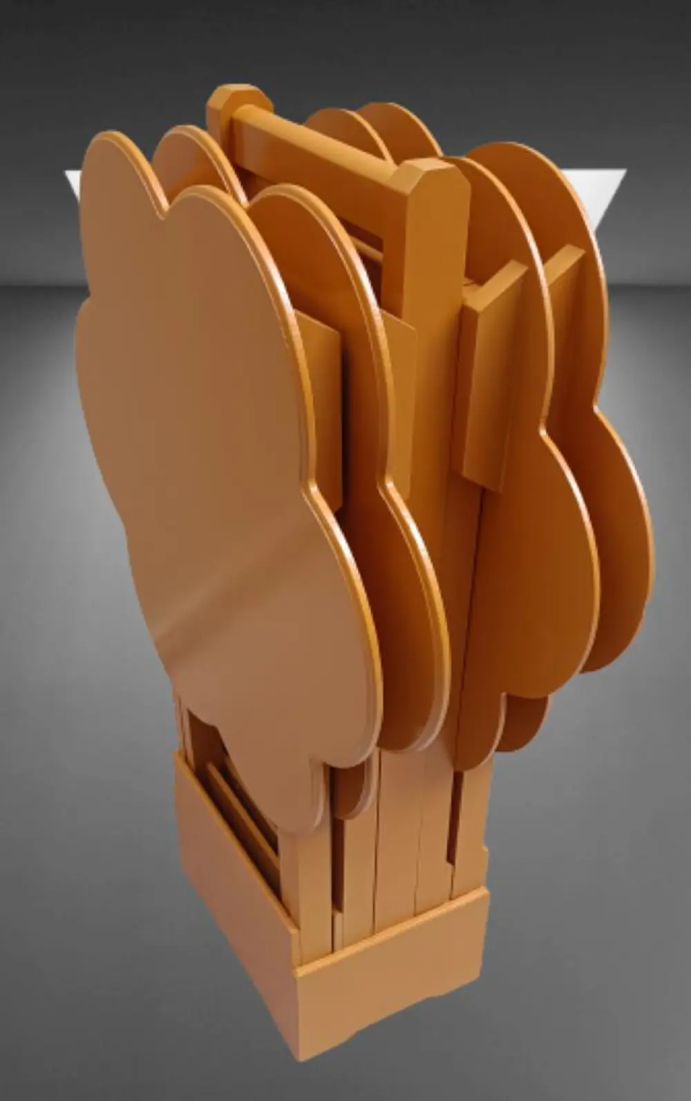 Zigon Çanta 90116 Papatya Dörtlü Model Ahşap Mdf Hardal Renk Uyum