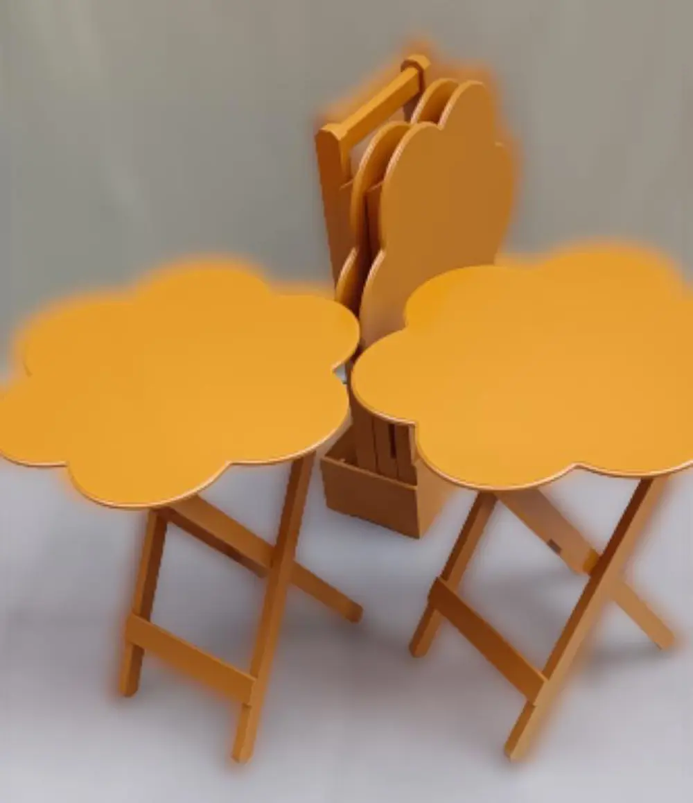 Zigon Çanta 90116 Papatya Dörtlü Model Ahşap Mdf Hardal Renk Uyum