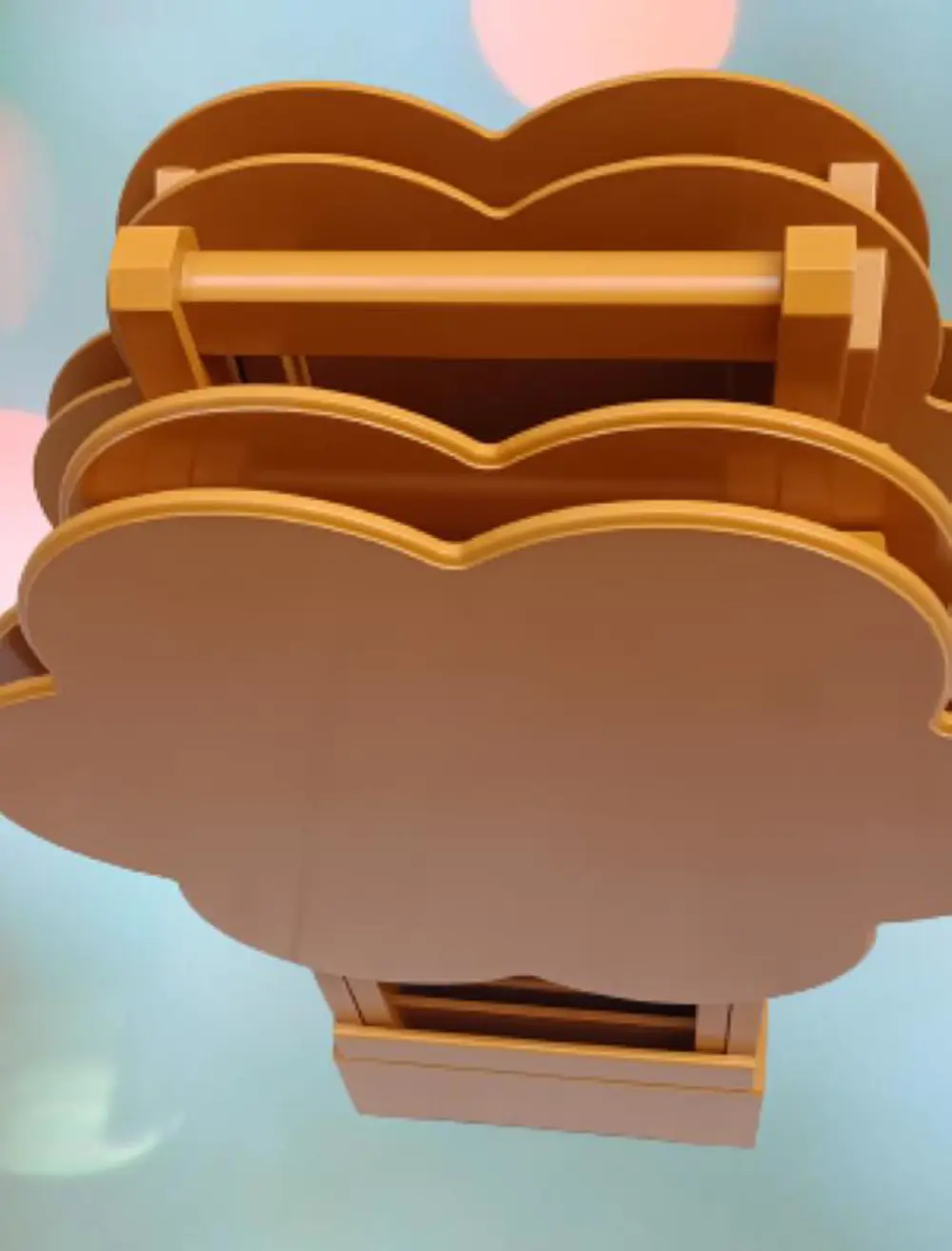 Zigon Çanta 90116 Papatya Dörtlü Model Ahşap Mdf Hardal Renk Uyum