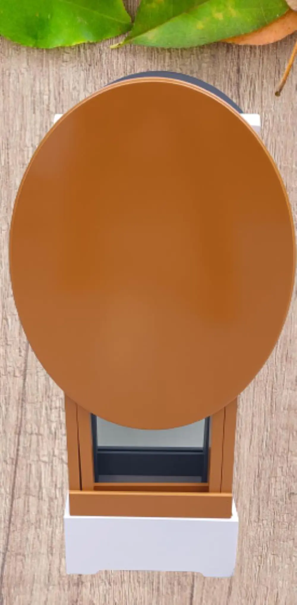 Zigon Çanta 90117 Sehpa Oval Model 2li Tk Ahşap Mdf Hardal-Gri Re